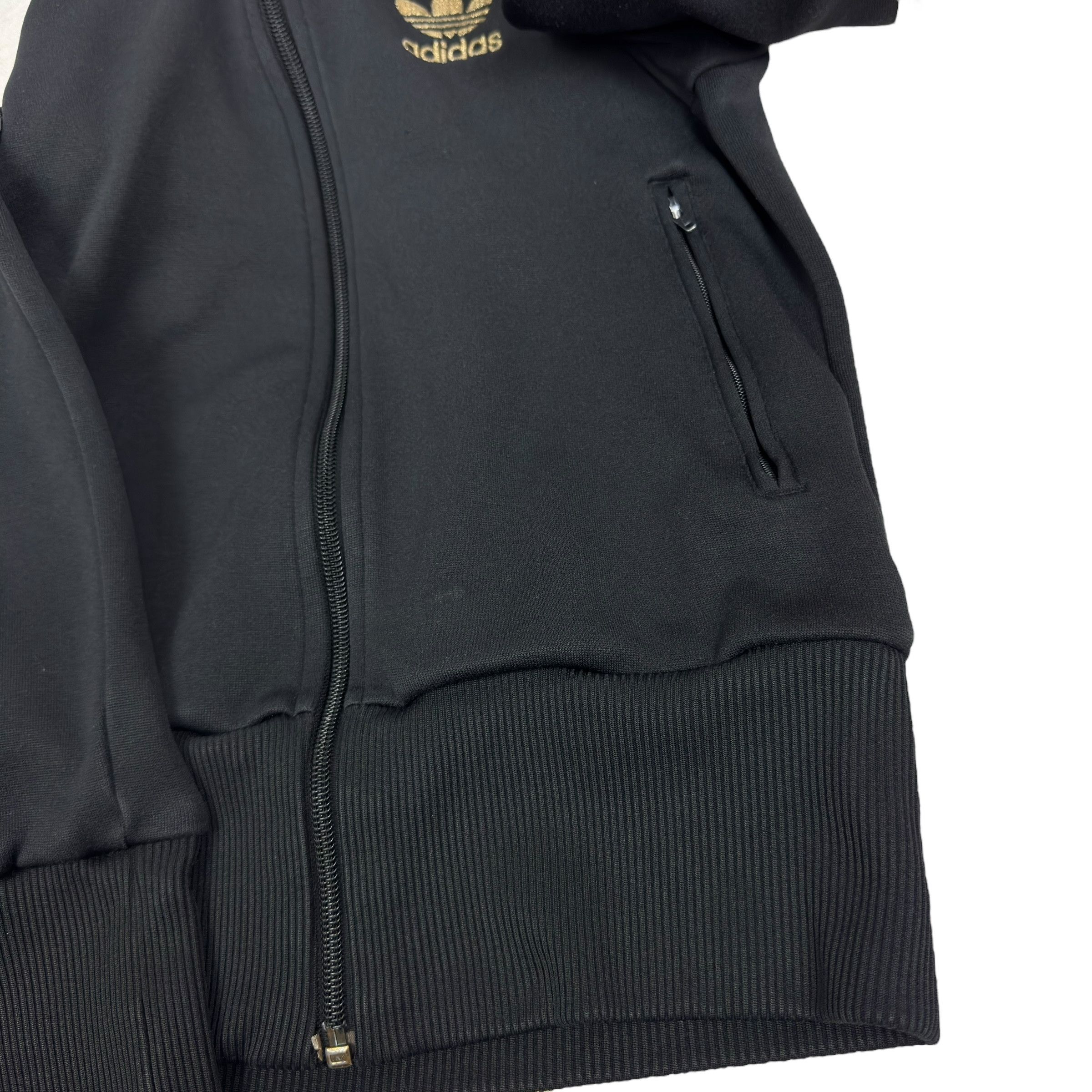 Adidas Adidas Women's Black Gold 3-Stripes Full Zip Hoodie Small Size S / US 4 / IT 40 - 5 Thumbnail