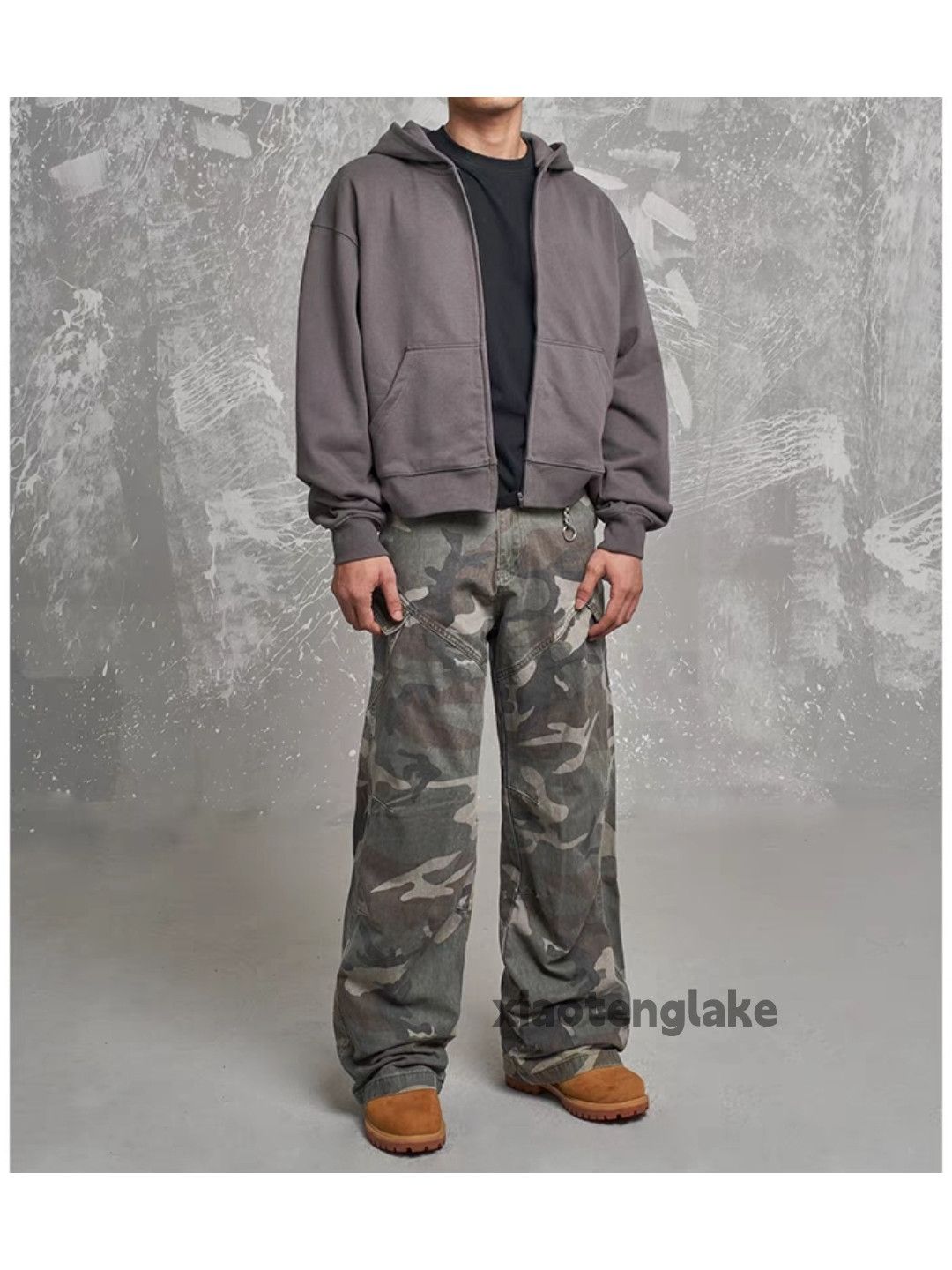 Designer × Japanese Brand × Vintage washed faded loose baggy skate hiphop camo cargo pants Size US 30 / EU 46 - 1 Thumbnail