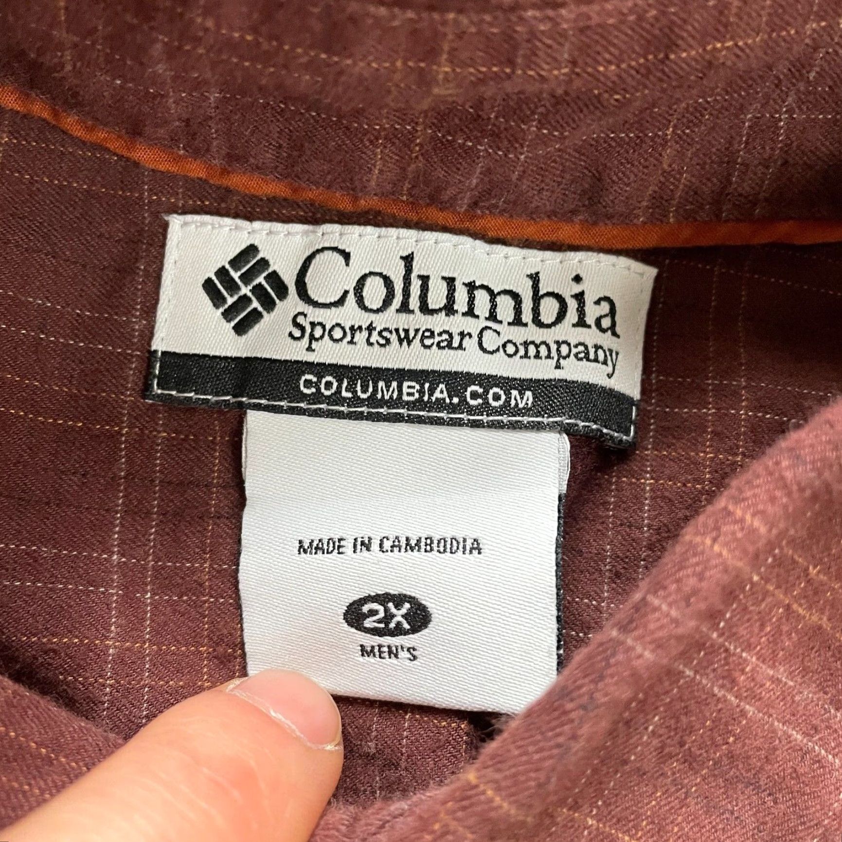 Vintage Columbia Flannel Shirt Men 2XL Brown Plaid Button-Down Long Sleeve Pocket Casual Size US XXL / EU 58 / 5 - 4 Thumbnail