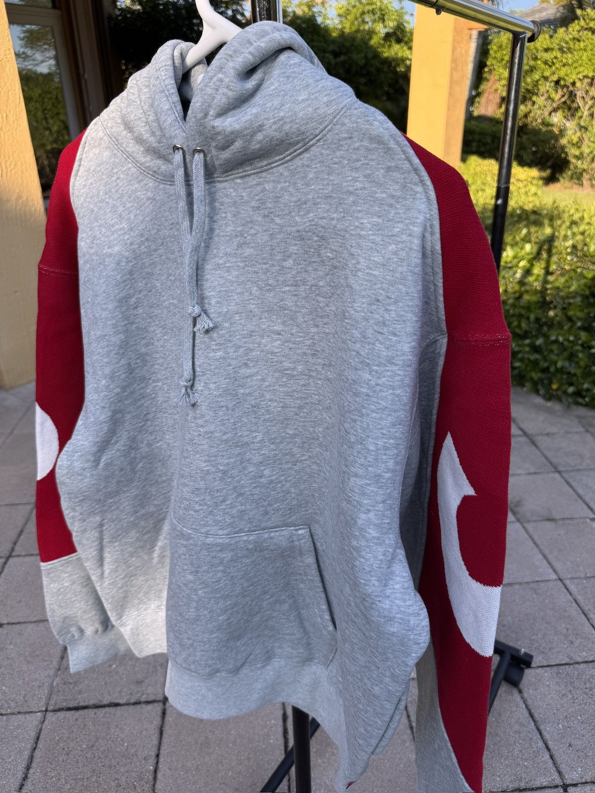 Supreme Supreme Big Logo Jacquard Hooded Sweatshirt Grey Red size S Size US S / EU 44-46 / 1 - 4 Thumbnail