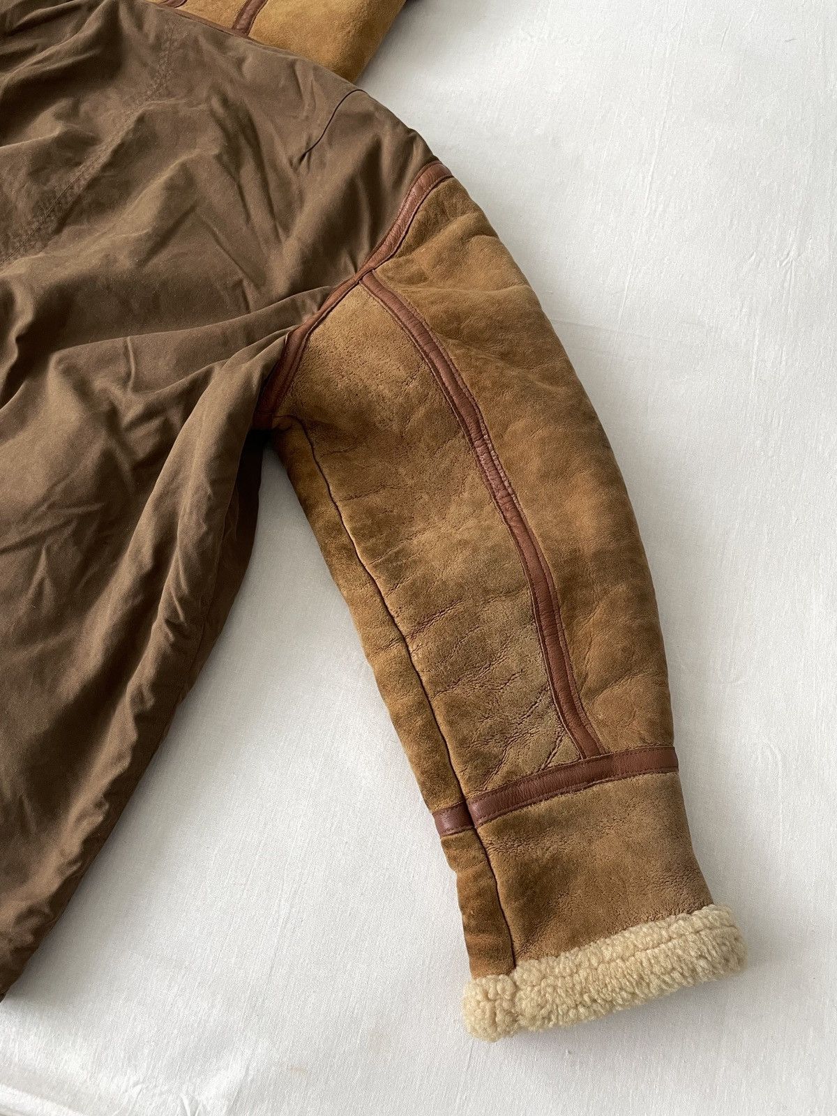 Chevignon Chevignon Shearling Sheepskin Hooded Bomber Jacket Parka B3 Size US L / EU 52-54 / 3 - 16 Thumbnail