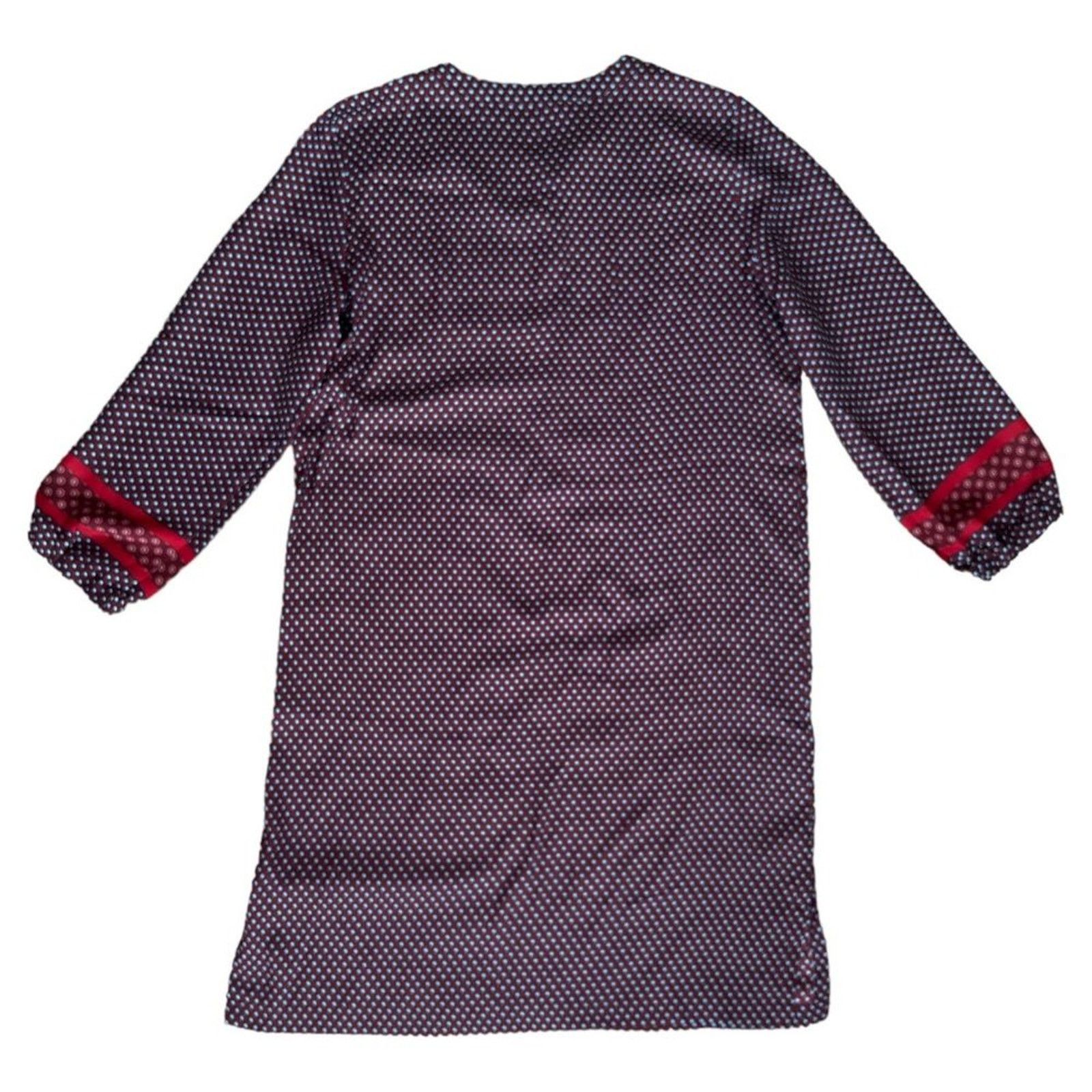Ann Taylor Ann Taylor Loft Burgandy Printed Shift Dress, M Size M / US 6-8 / IT 42-44 - 3 Thumbnail