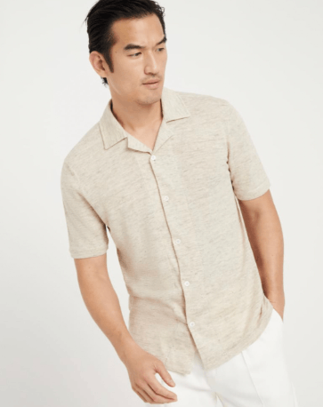 Brunello Cucinelli Polo Sweater in Open Beige Size US L / EU 52-54 / 3 - 1 Thumbnail
