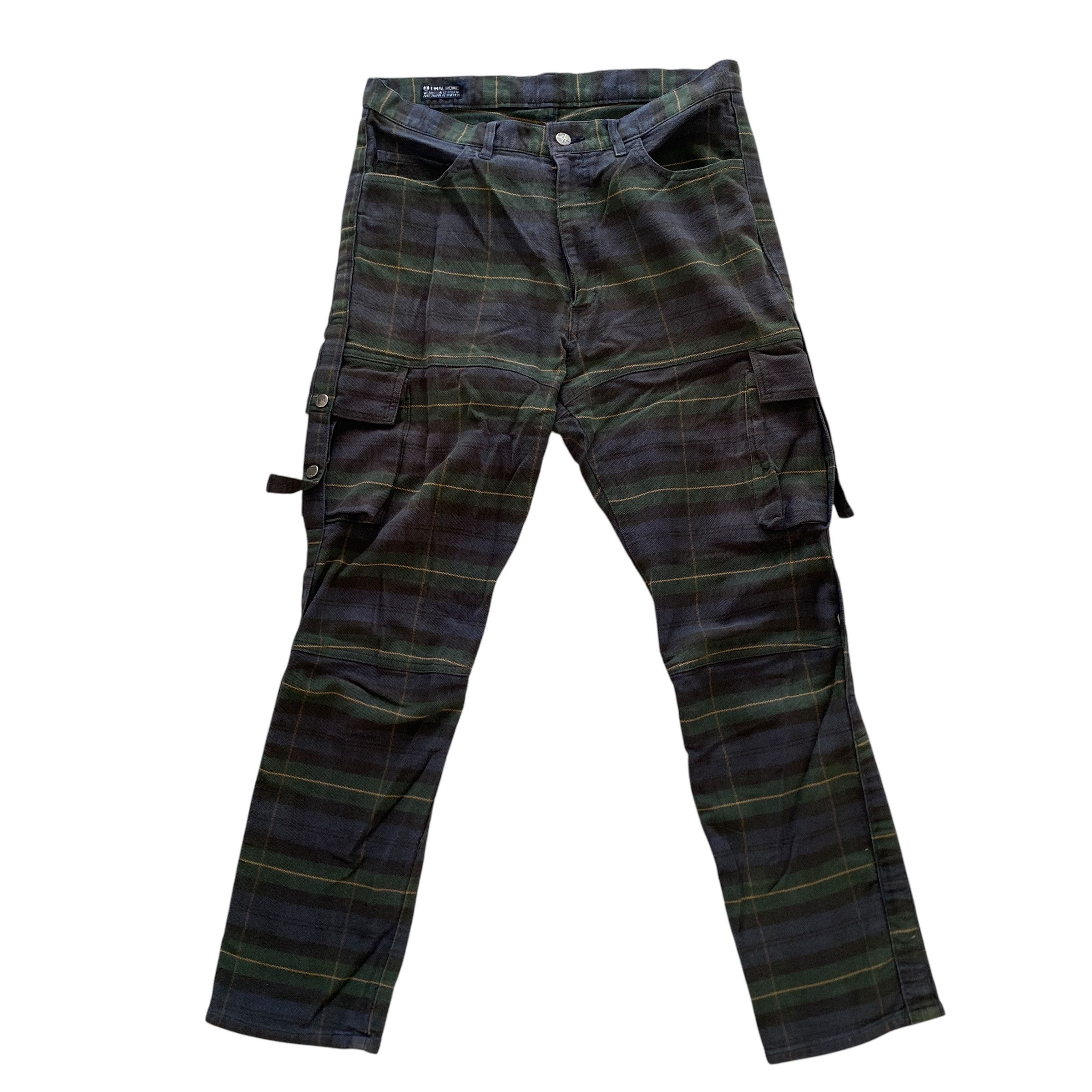 Vintage Final Home Plaid Trousers Cargo Pants