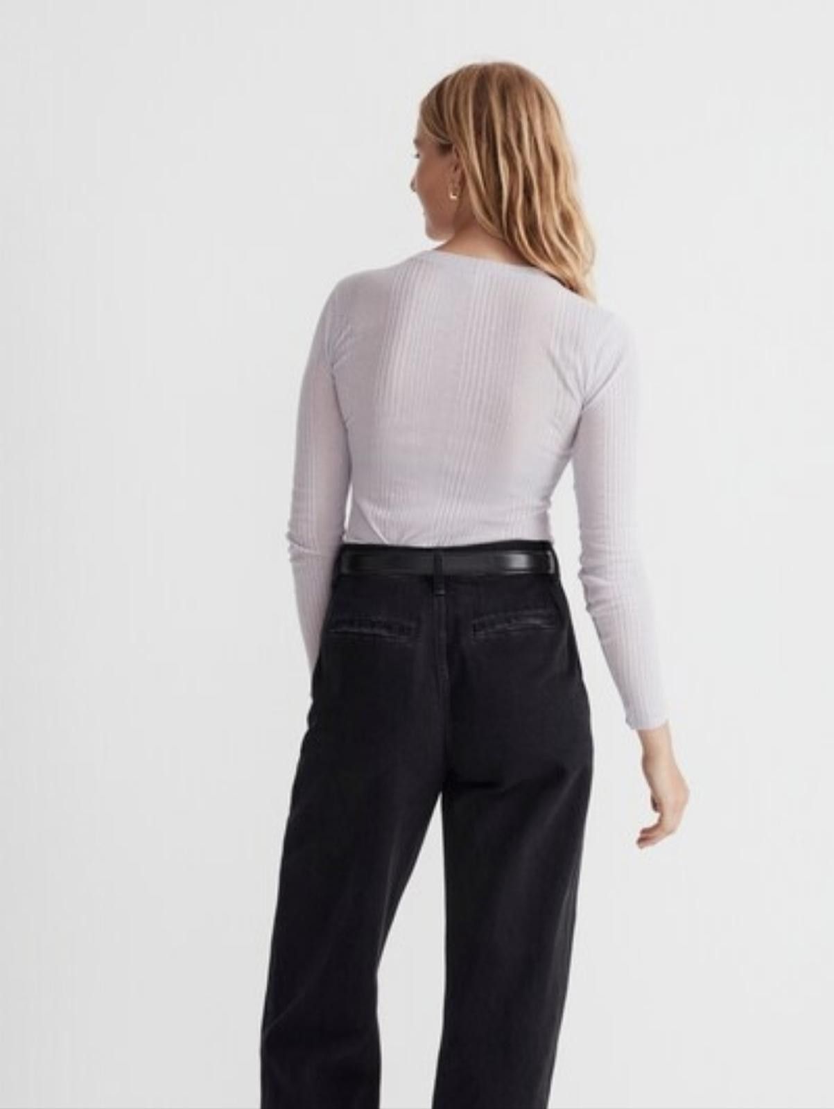 Madewell Madewell Variegated Ribbed Crewneck Long-Sleeve Tee Size XXS / US 00 / IT 34 - 4 Thumbnail