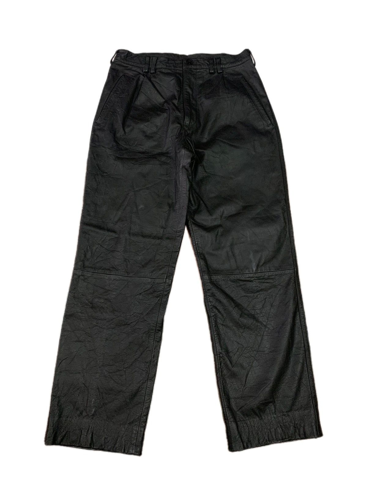 image of Avant Garde Opium Leather Pant Designer Via Nuova Pelle High Quality in Black, Men's (Size 30)