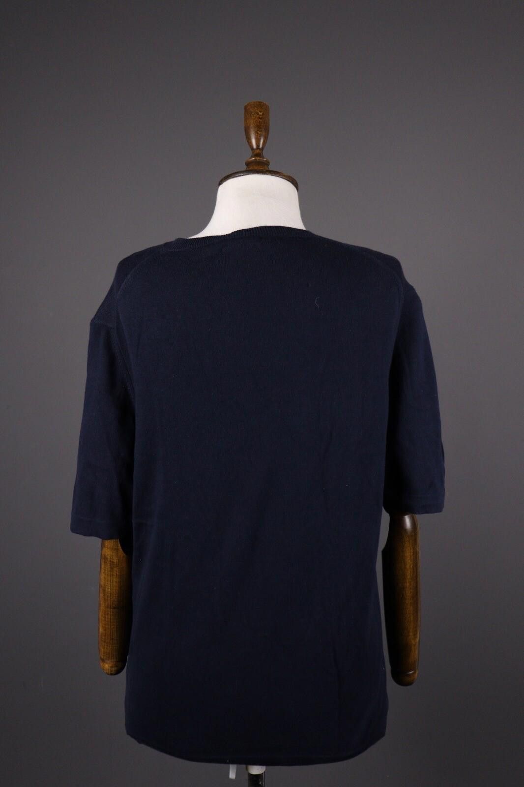 Designer Burberry London Blue Cotton Knit Short Sleeve Sweater Size M Size M / US 6-8 / IT 42-44 - 6 Thumbnail