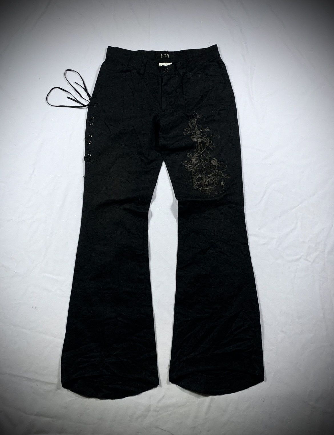 Hysteric Glamour japanese B.P.N Flare gothic punk pants hysteric style Size US 29 - 1 Thumbnail