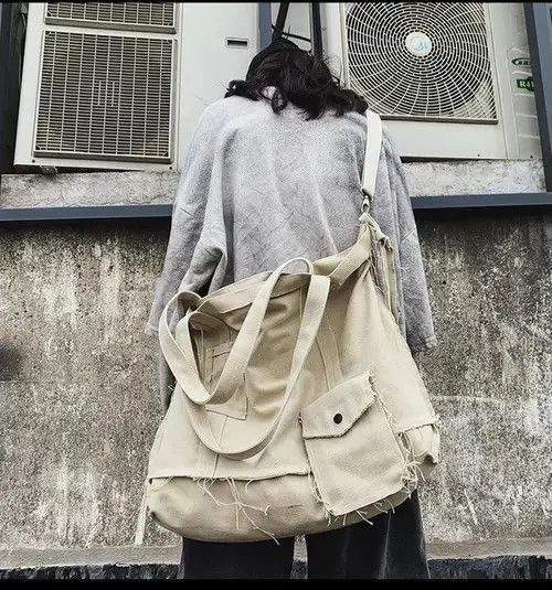 Japanese Brand Canvas Crossbody Bag Size ONE SIZE - 3 Thumbnail