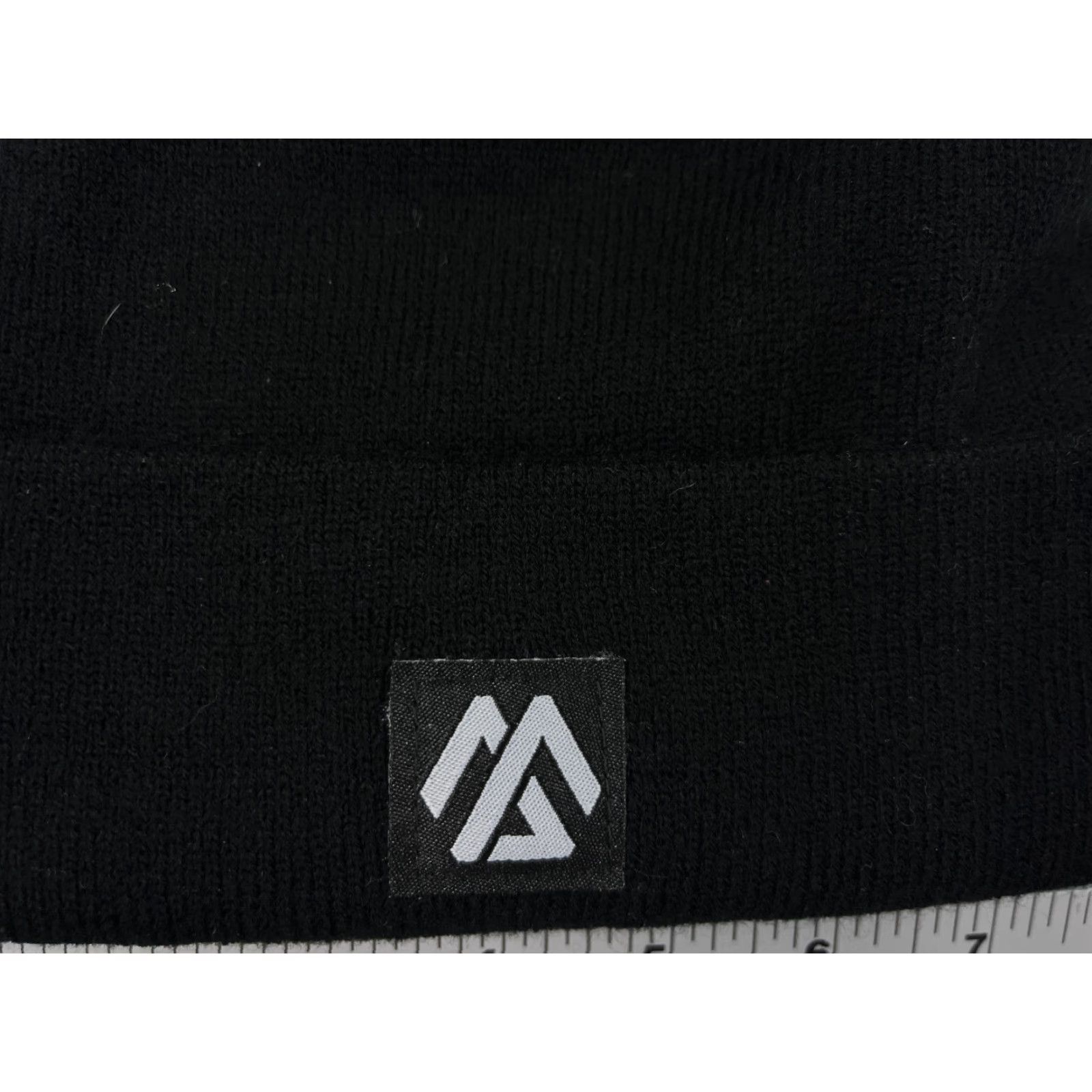 Triangl VATANT Triangle Logo Beanie Toque Adult One Size Black Knit 100% Acrylic Skate Skater Unbranded Beanie Unisex Adults Knit Black Logo 90s Outdoor Ski Size ONE SIZE - 2 Thumbnail