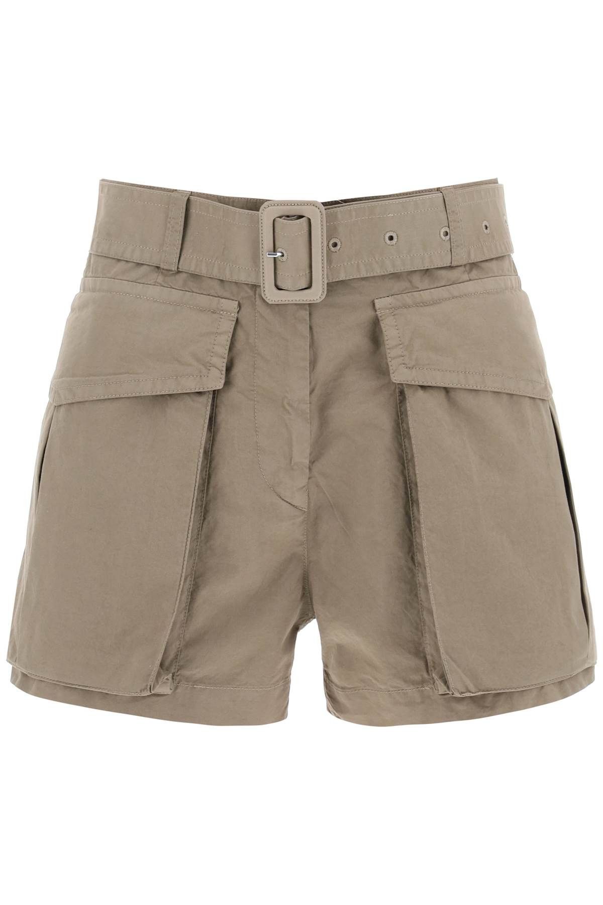 image of Dries Van Noten Cotton Cargo Shorts Peza In in Beige, Women's (Size 28)