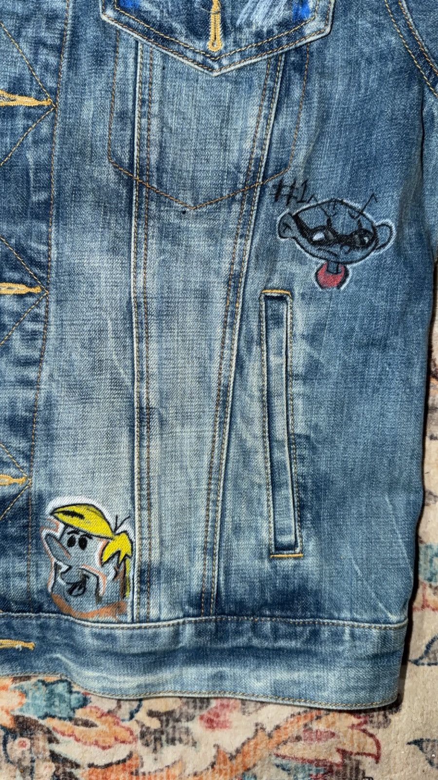Other Cartoon Denim Jacket sz Medium (Custom) Size US M / EU 48-50 / 2 - 5 Thumbnail