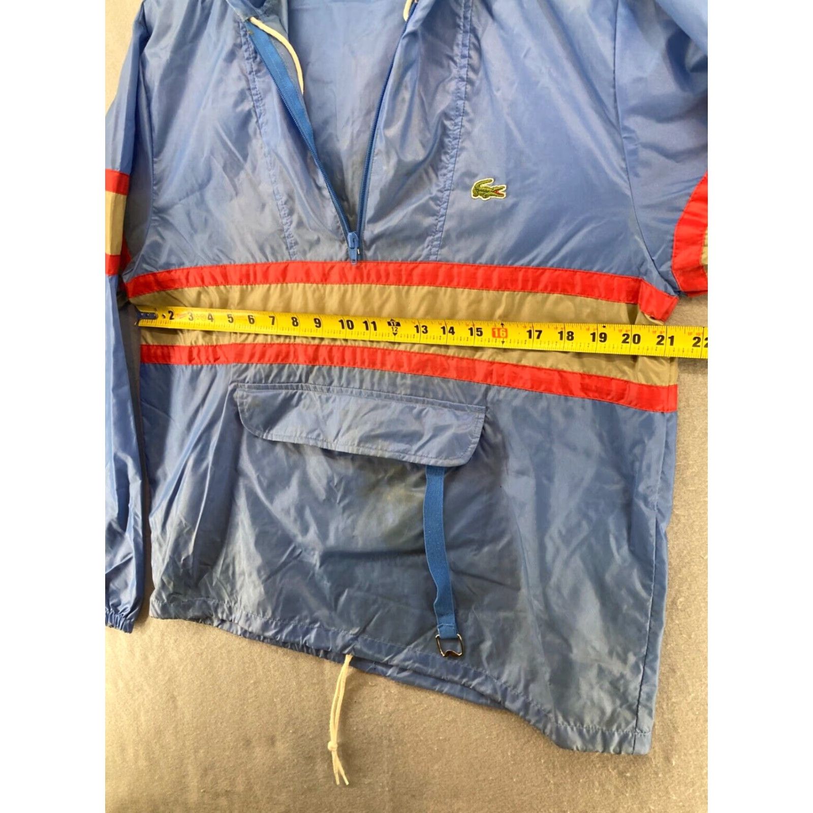 Izod VINTAGE Izod Lacoste Windbreaker Jacket Mens M Blue Striped Nylon 90s Classic Size US M / EU 48-50 / 2 - 2 Thumbnail