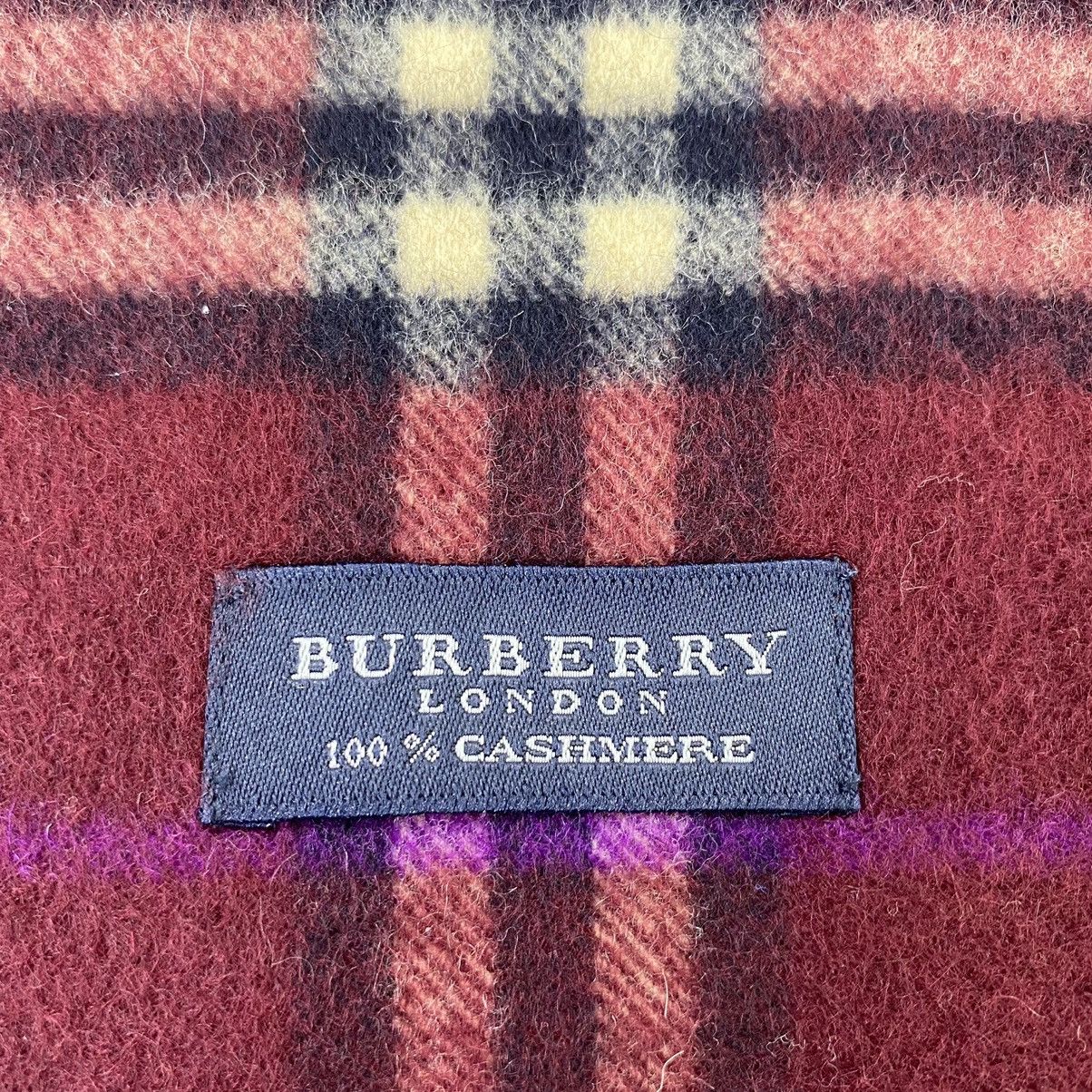 Burberry × Vintage Burberry Cashmere Scarf / Muffler / Neckwear - T1312 Size ONE SIZE - 5 Thumbnail