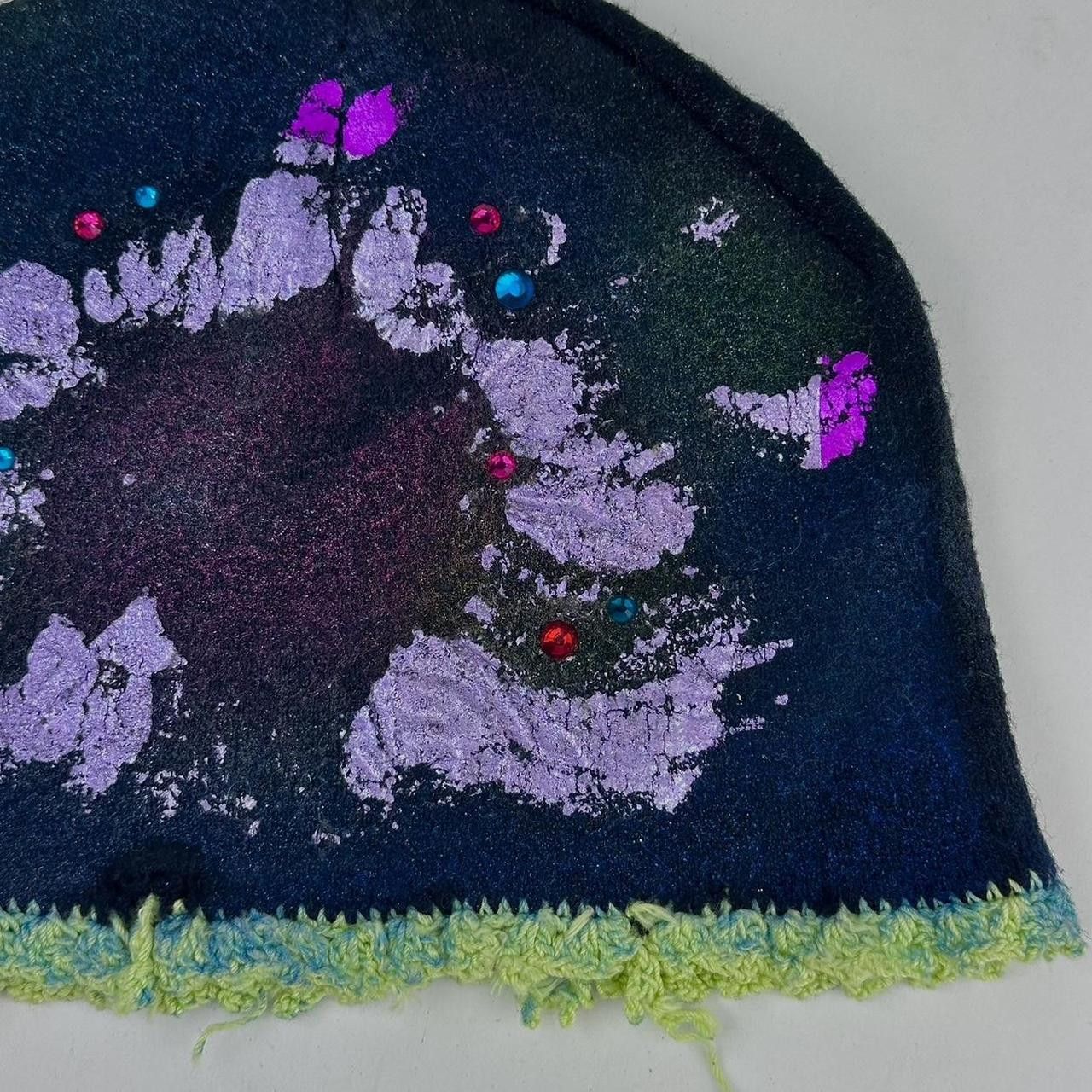 Other ASTROBOI* 'Fairy' Black Grunge Rhinestone Beanie Size ONE SIZE - 2 Thumbnail