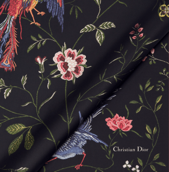 Dior o1w1db10424 Size: OS Dior Birds Square Scarf in Multicolor Size ONE SIZE - 3 Thumbnail