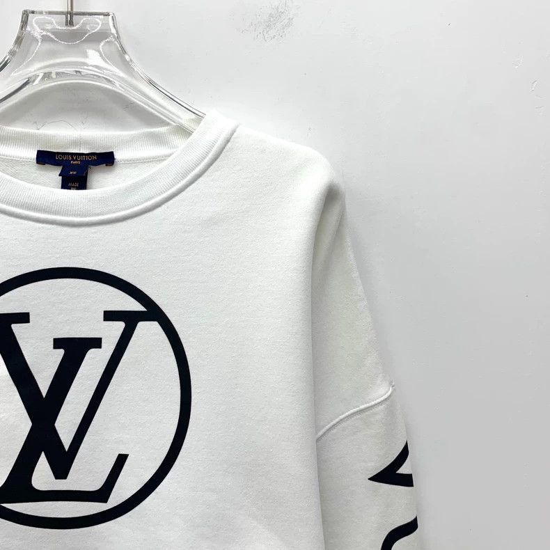 Louis Vuitton Louis Vuitton White Logo Cotton Crop Sweatshirt-2506 Size XS / US 0-2 / IT 36-38 - 3 Thumbnail