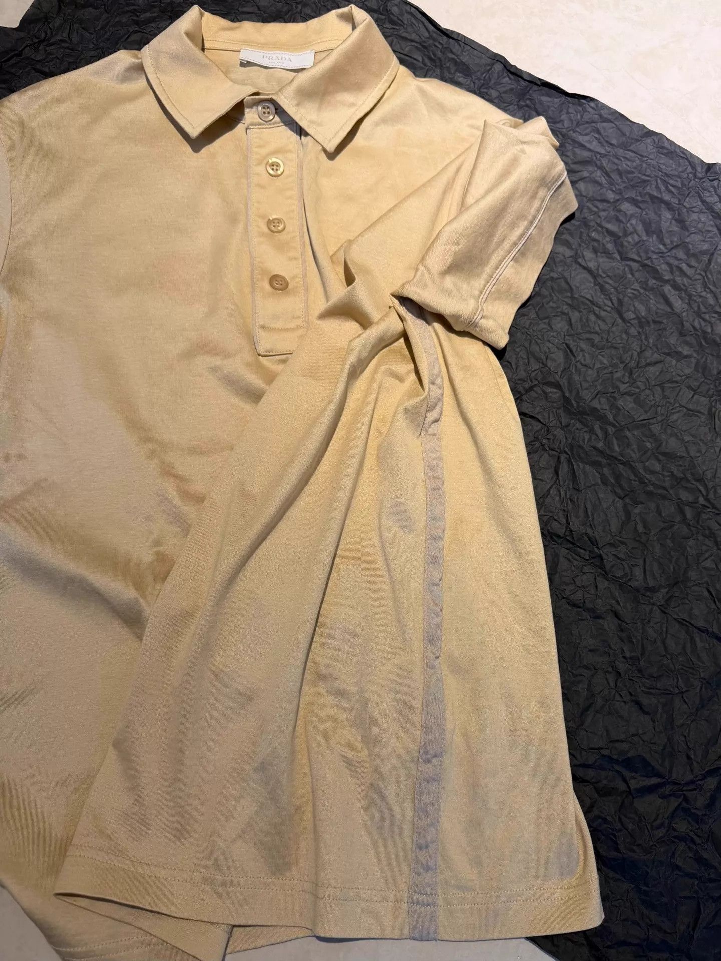 Prada PRADA Unisex Nylon Side Stripe Slim Old Money Polo Size S / US 4 / IT 40 - 3 Thumbnail