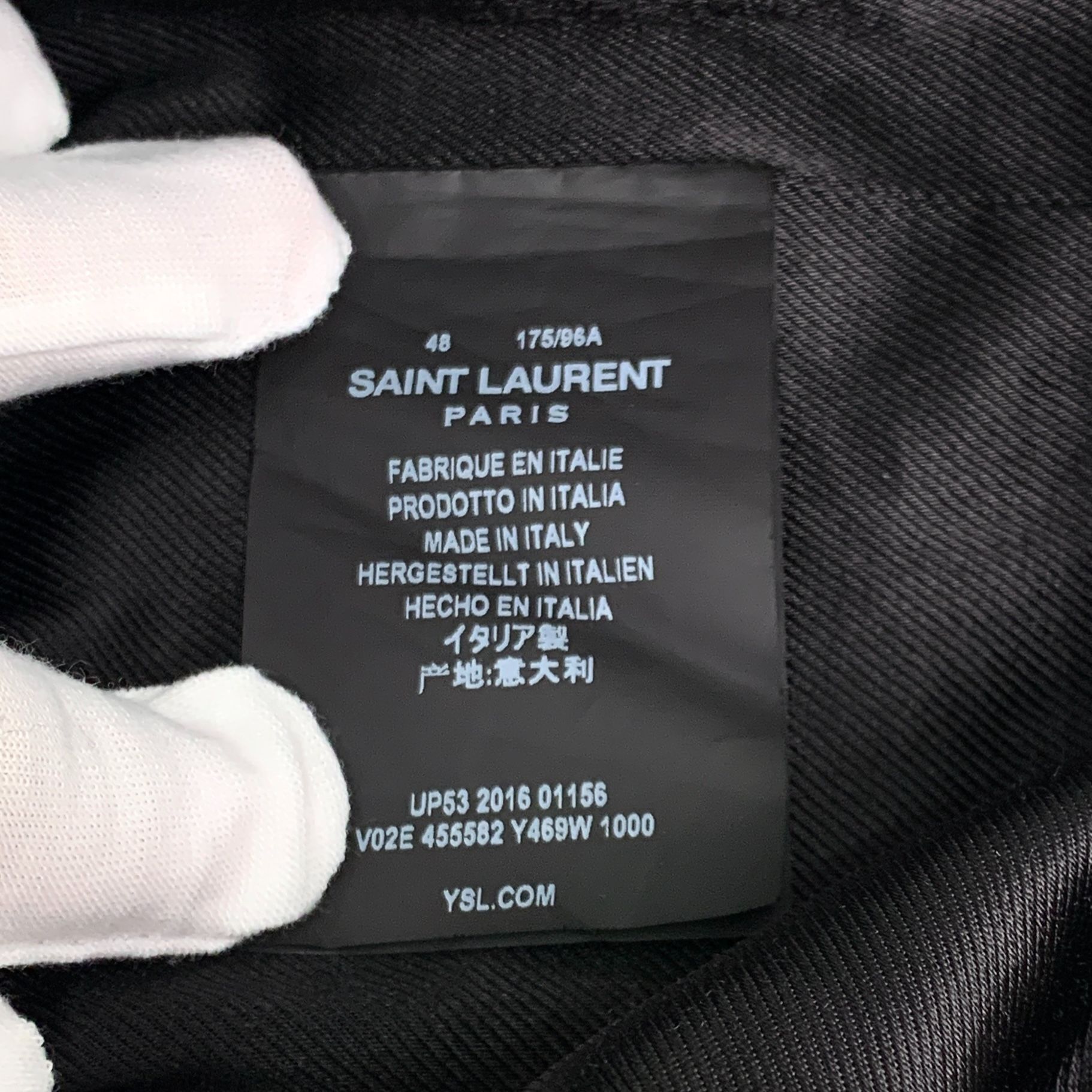 Saint Laurent Paris Saint Laurent Black Shark Zip Jacket (Size 48/M) Size M / US 6-8 / IT 42-44 - 9 Thumbnail