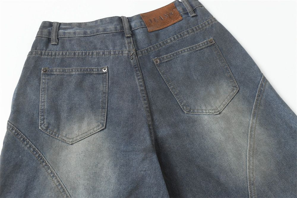 Japanese Brand × Jean Men's washed workwear distressed dirty denim shorts Size US 32 / EU 48 - 5 Thumbnail