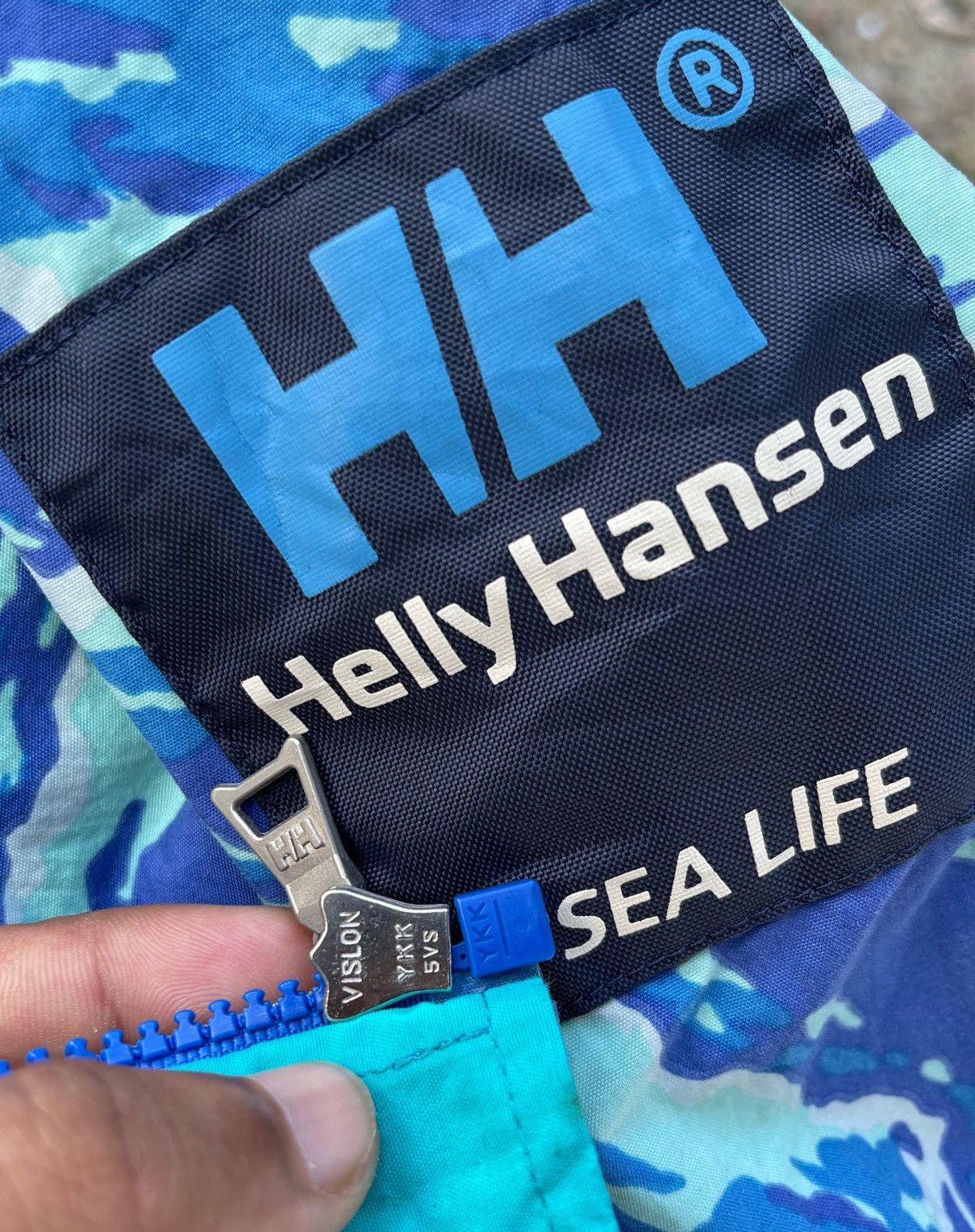 Helly Hansen 🔥Vintage 90's Helly Hansen Blue Flame Bomber Jacket Size US M / EU 48-50 / 2 - 16 Thumbnail