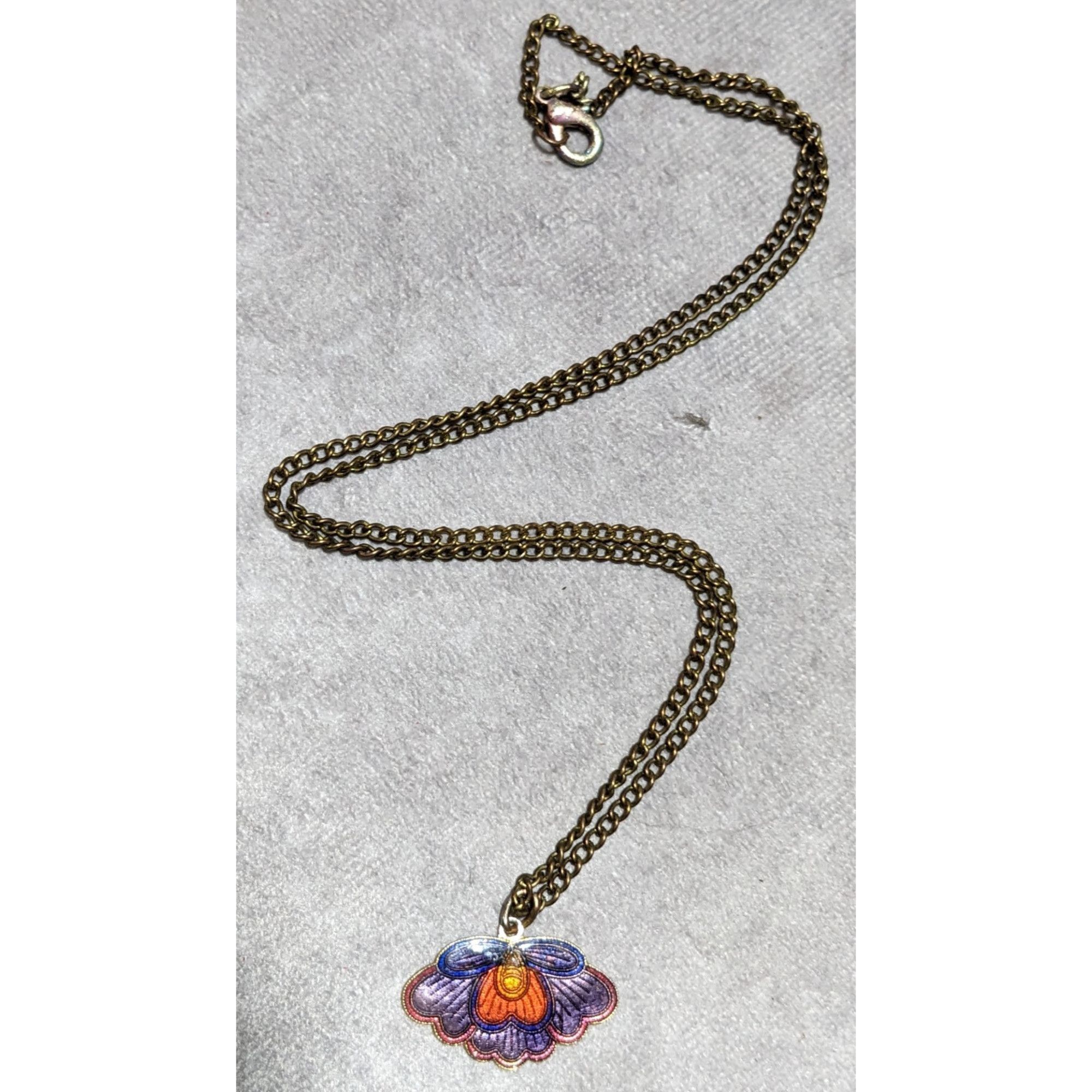 Other Purple Cloissone Moth Necklace Size ONE SIZE - 12 Thumbnail