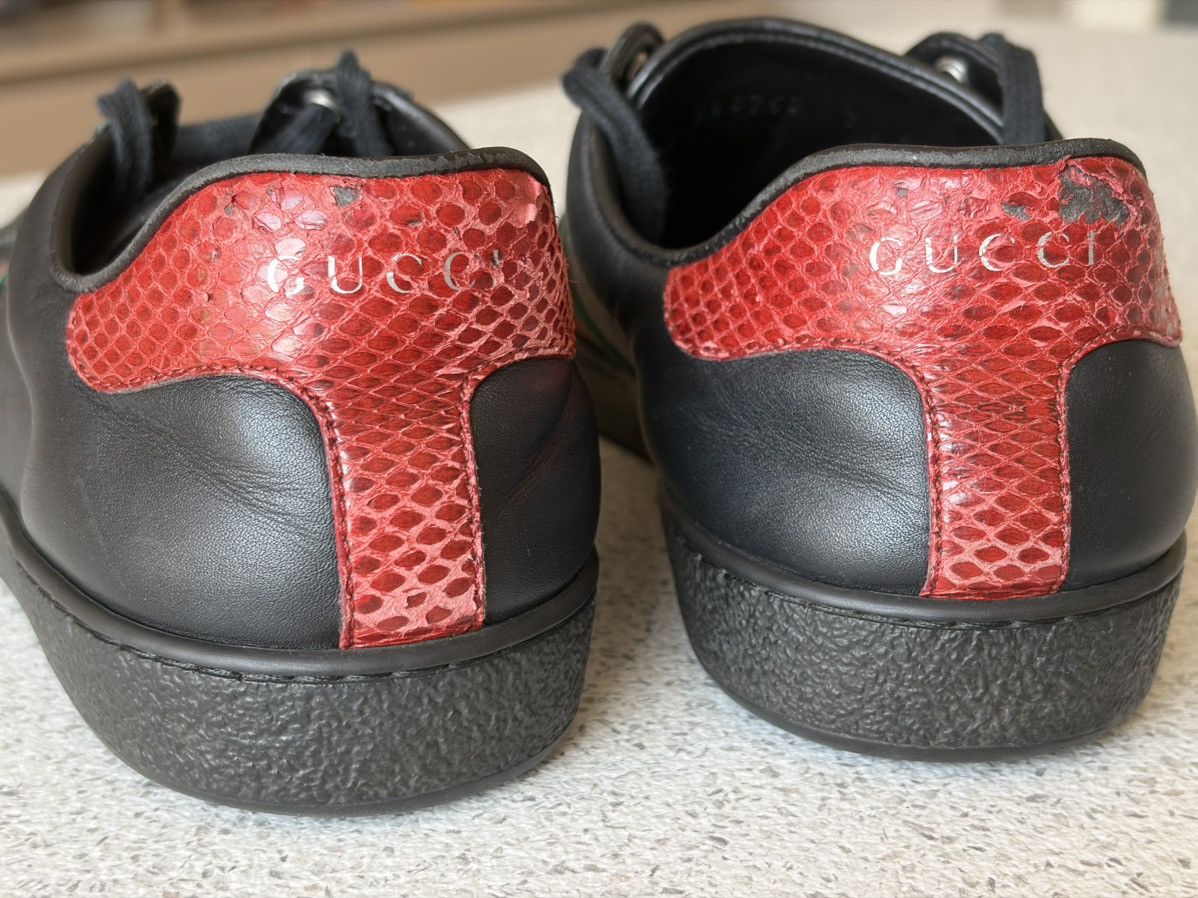 Gucci Gucci Ace Leather Black Low Sneakers 386750 Size US 7.5 / EU 40-41 - 12 Thumbnail