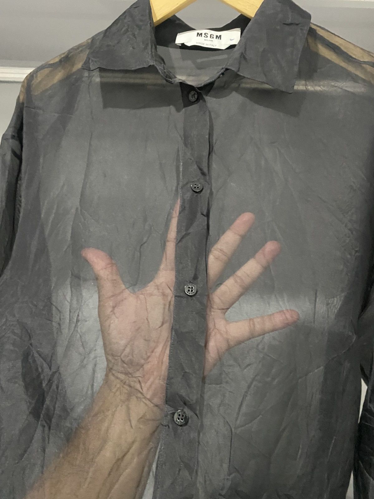 MSGM 🖤BLACKFRIDAY🖤Mesh Button Shirt Hysteric Style AA0157 Size US L / EU 52-54 / 3 - 3 Thumbnail