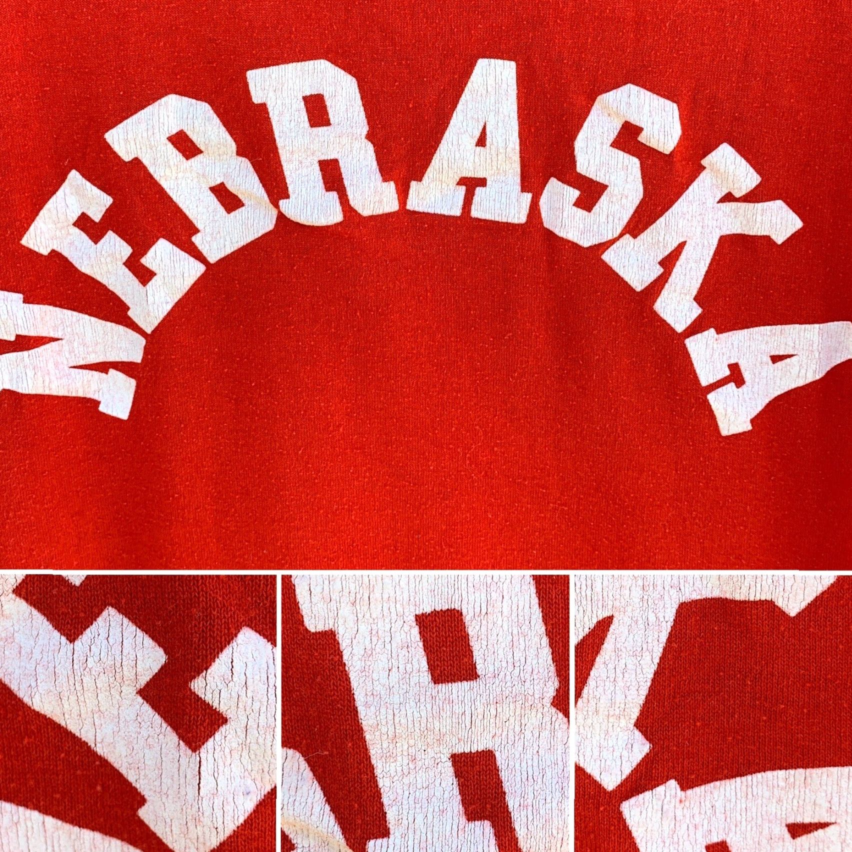 Vintage VINTAGE Nebraska Shirt M 38-40 Made In USA Single Stitch Red Men Graphic Tee 1970s Sportswear/Beach XS-? Size US M / EU 48-50 / 2 - 4 Thumbnail
