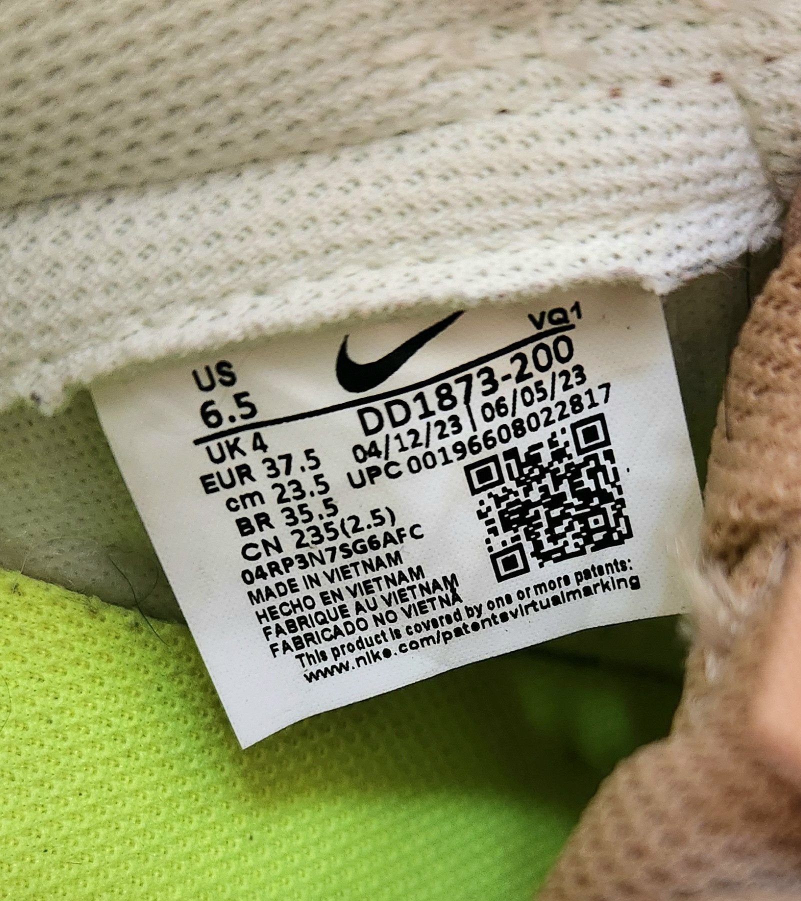 Nike Nike Dunk Low Next Nature Hemp Sail Brown Sz 6.5 DD1873-200 Size US 6.5 / IT 36.5 - 7 Thumbnail