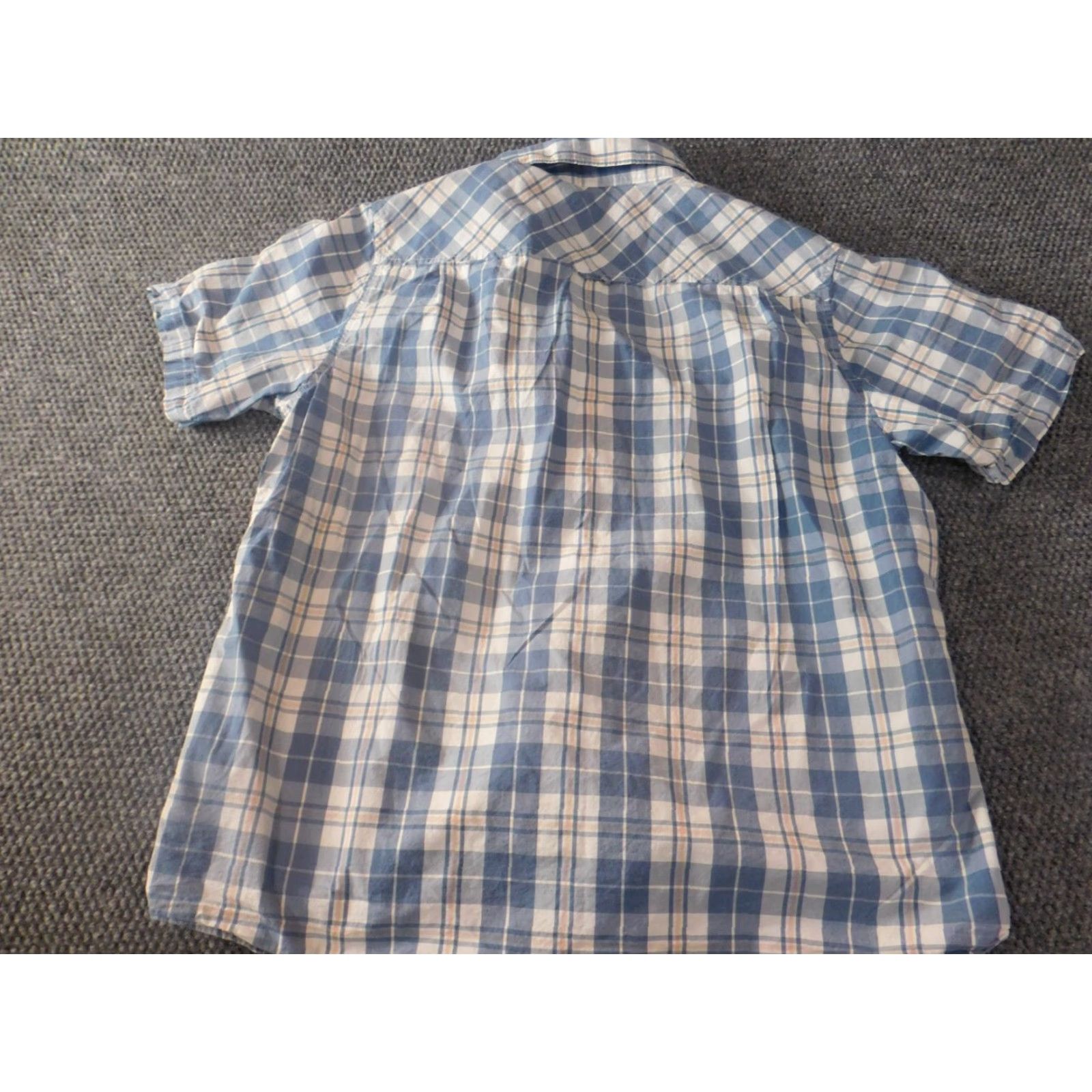 Hurley Hurley Mens Shirt L Blue Plaid Button-Down Short Sleeve Tropical Knit Cotton Size US L / EU 52-54 / 3 - 7 Thumbnail