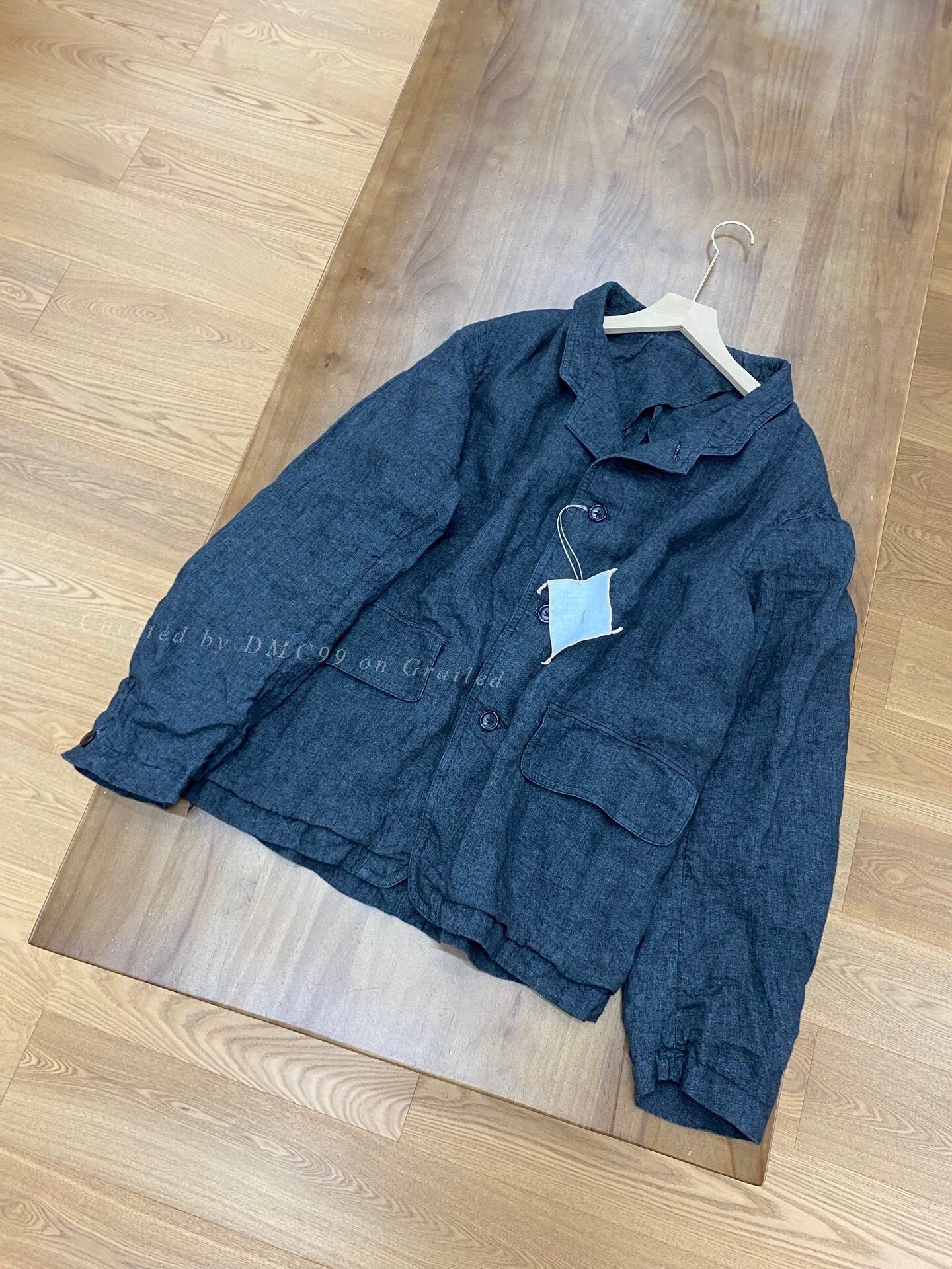 KAVU Kaval Dark Gray Linen Button Coat Size US M / EU 48-50 / 2 - 1 Thumbnail