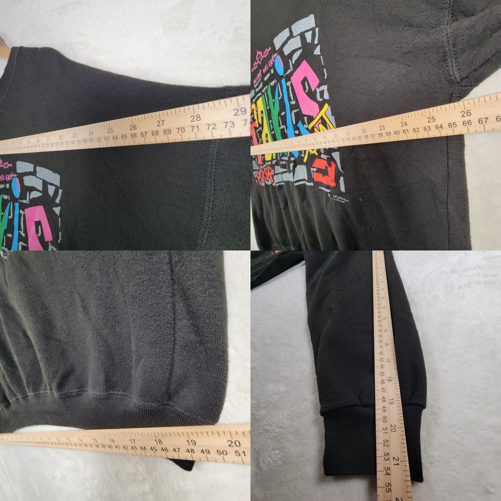 FARIS VINTAGE Tangs Black Sweatshirt Men XXL Art Attack Pullover Crew Neck Graphic Print All Seasons Heavyweight Cotton- France Men Size US XXL / EU 58 / 5 - 8 Thumbnail
