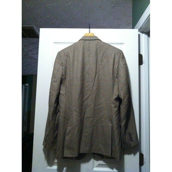 Saks Fifth Avenue SAKS FIFTH AVENUE MEN'S 100%WOOL SPORT COAT BLAZER SIZE:42L Size 42L - 6 Thumbnail