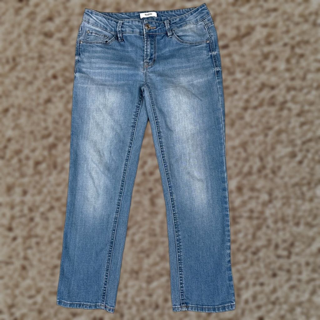 Vintage Kensie Jeans Womens Blue Denim Straight Leg Low Rise Cotton Blend Zip 28x24 Jeans Womens Boys? Size 26" / US 2 / IT 38 - 1 Thumbnail