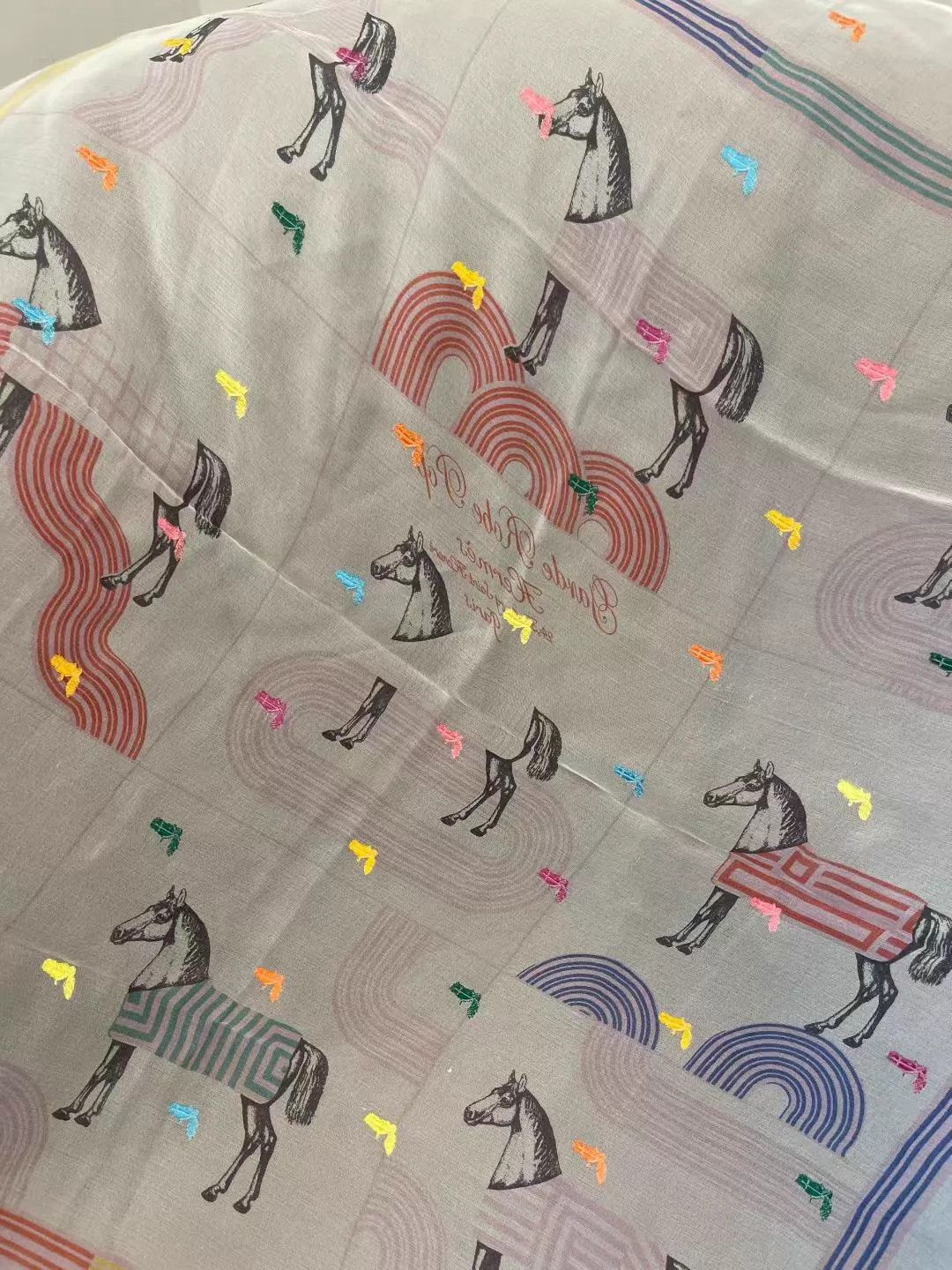 Hermes HERMES Horse Scarf 80x80 Like New Size ONE SIZE - 3 Thumbnail