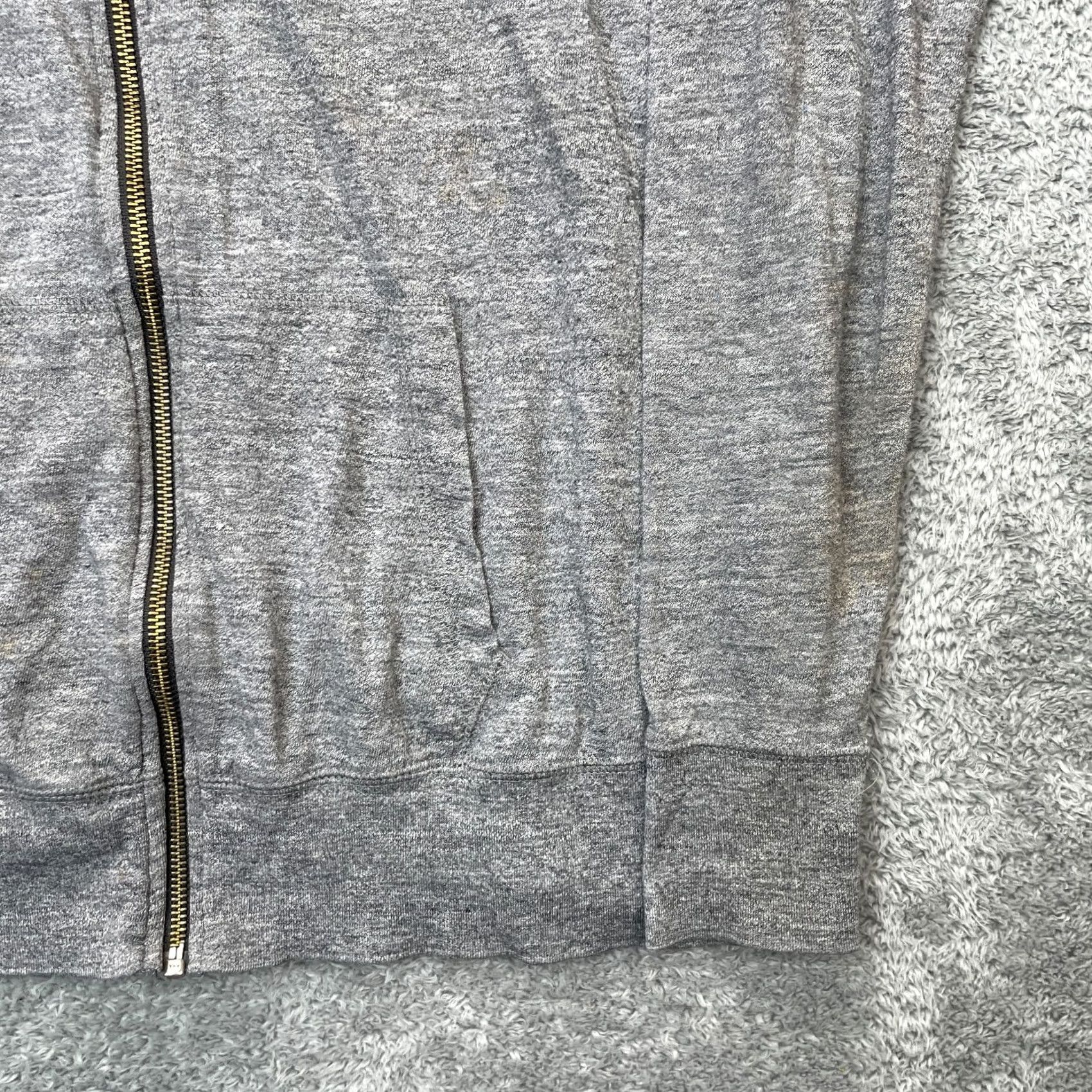 Nike Nike Hoodie Womens L Gray Heather Just Do It Slogan Organic Cotton Full Zip Logo Pockets Modern 90s Activewear Mens? Womens Size L / US 10 / IT 46 - 3 Thumbnail