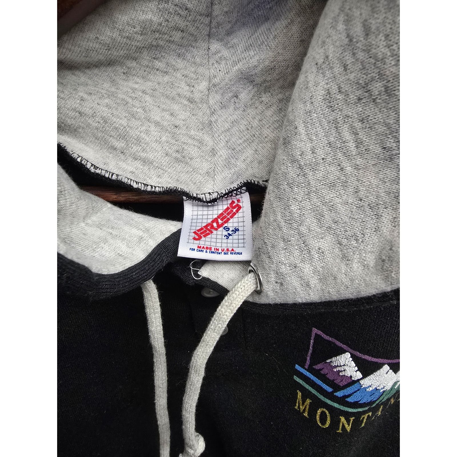 Jerzees × Vintage Montana Black Jerzees Pullover Hoodie Small Mountain Graphic Size US S / EU 44-46 / 1 - 4 Thumbnail