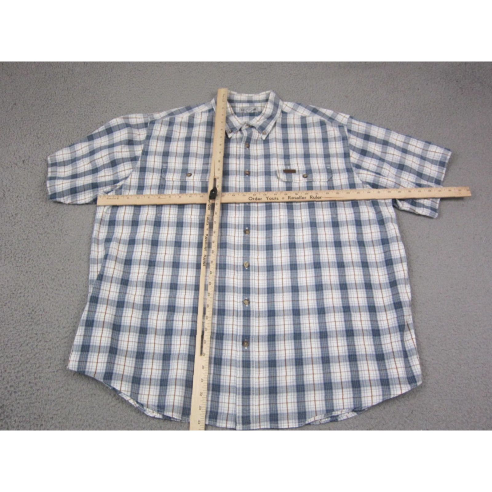 Carhartt Carhartt Shirt Mens 2XLT XXL Tall White Blue Plaid Chino Western Workwear Shirt Jacket? Size US XXL / EU 58 / 5 - 7 Thumbnail