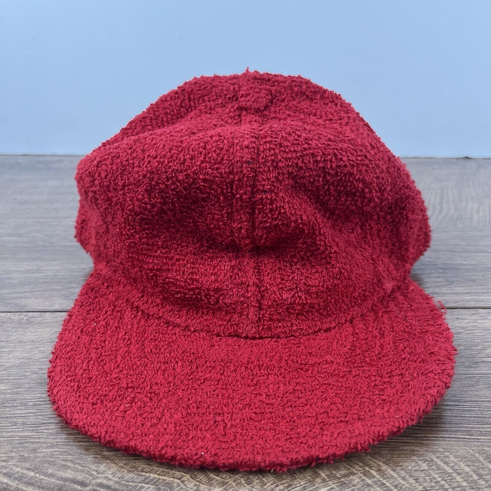 Other Terry Cloth Red Hat Red Cap Hat Adjustable Hat Red Adult Hat Size ONE SIZE - 3 Thumbnail