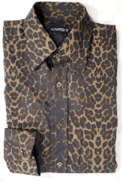 image of Tom Ford O1Loc1C0324 94Vsby Shirt In Leopard, Men's (Size 2XL)
