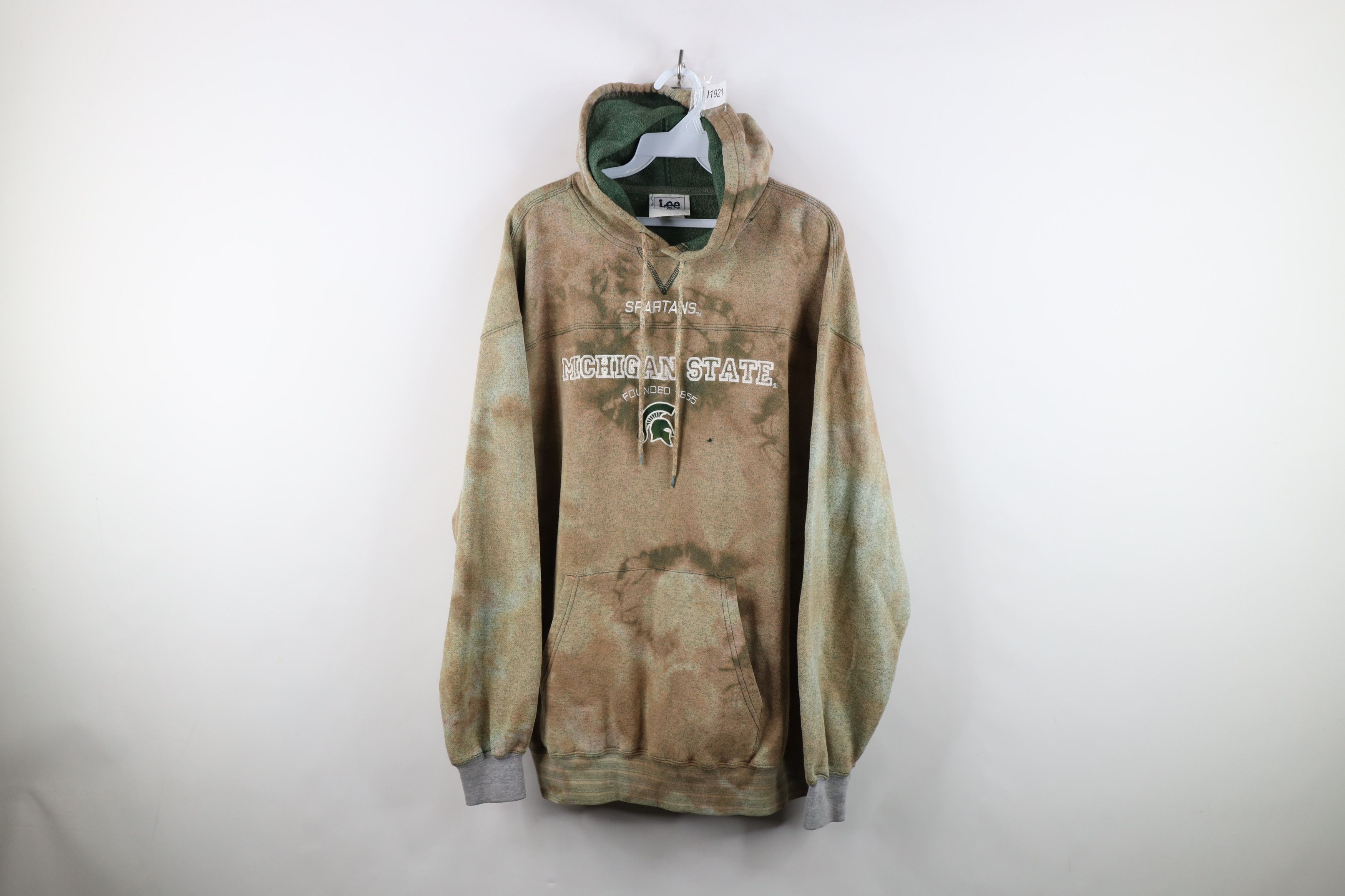 Vintage Vintage 90s Wash Michigan State University Hoodie Sweatshirt Size US XL / EU 56 / 4 - 1 Thumbnail