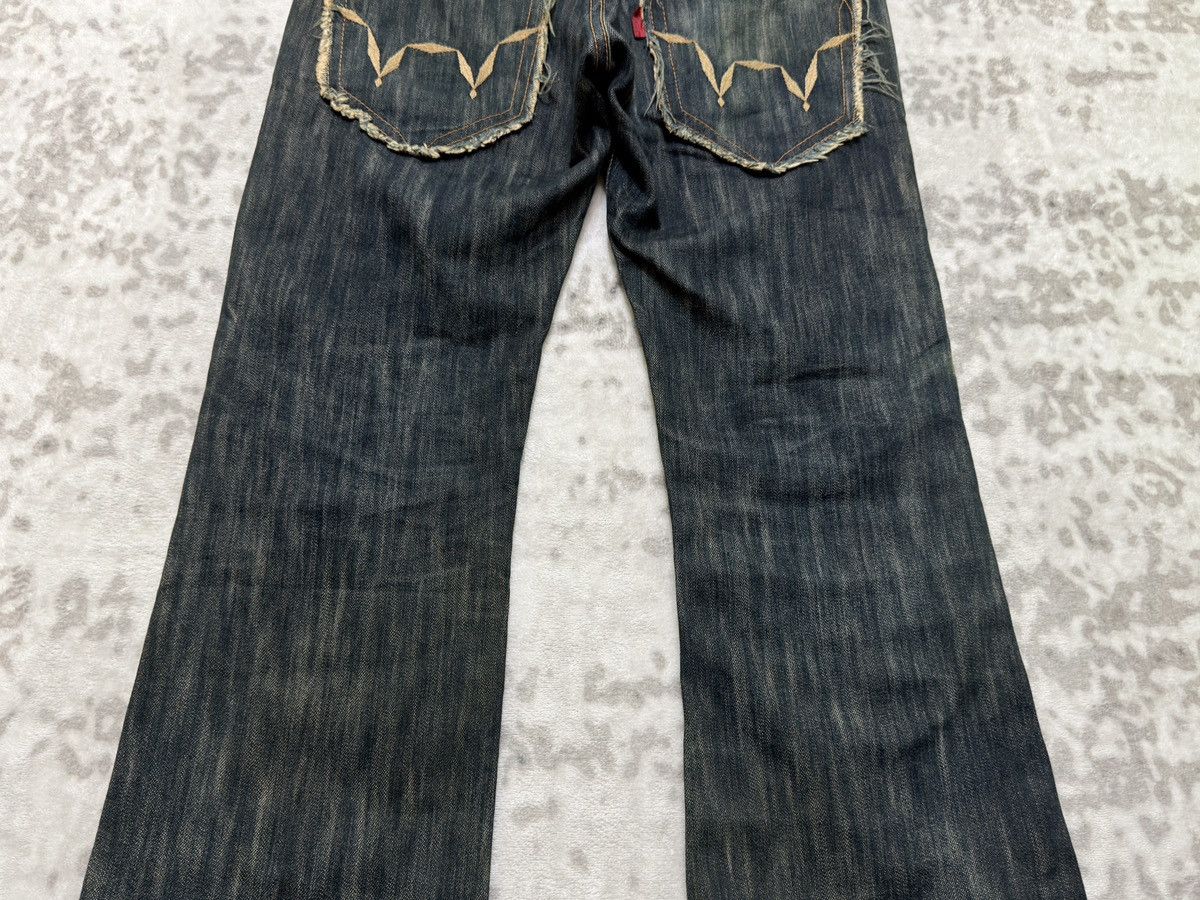 Edwin Flared EDWIN 503 Distressed Style V Pocket Denim Jeans Size US 31 - 12 Thumbnail