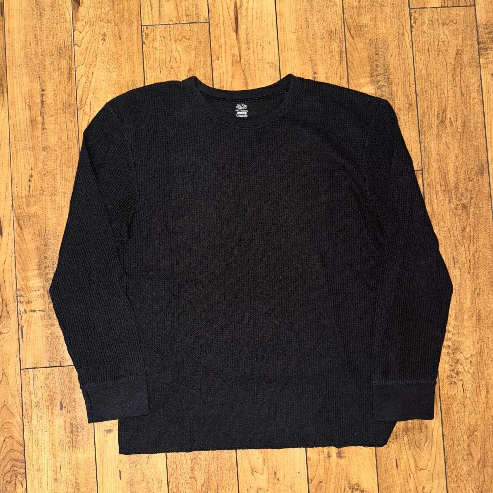 Fruit Of The Loom Fruit Of The Loom Thermal Long Sleeve Shirt Black 2XL 21x26 Size US XXL / EU 58 / 5 - 1 Thumbnail