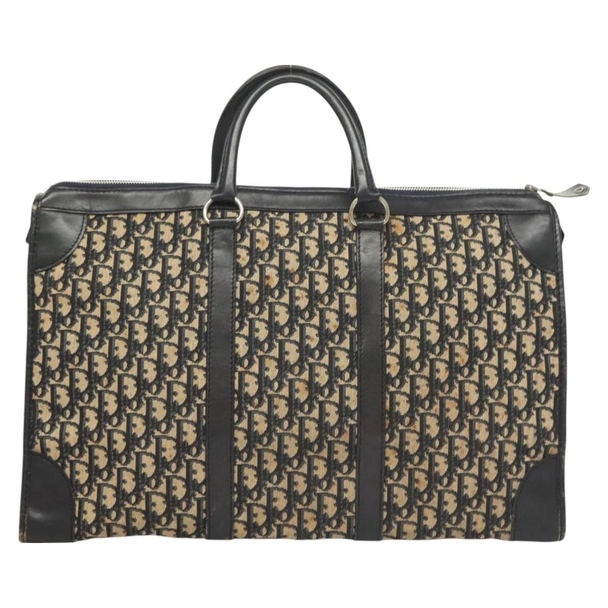 Dior DIOR Trotter Canvas Hand Bag Navy Gold Size ONE SIZE - 3 Thumbnail