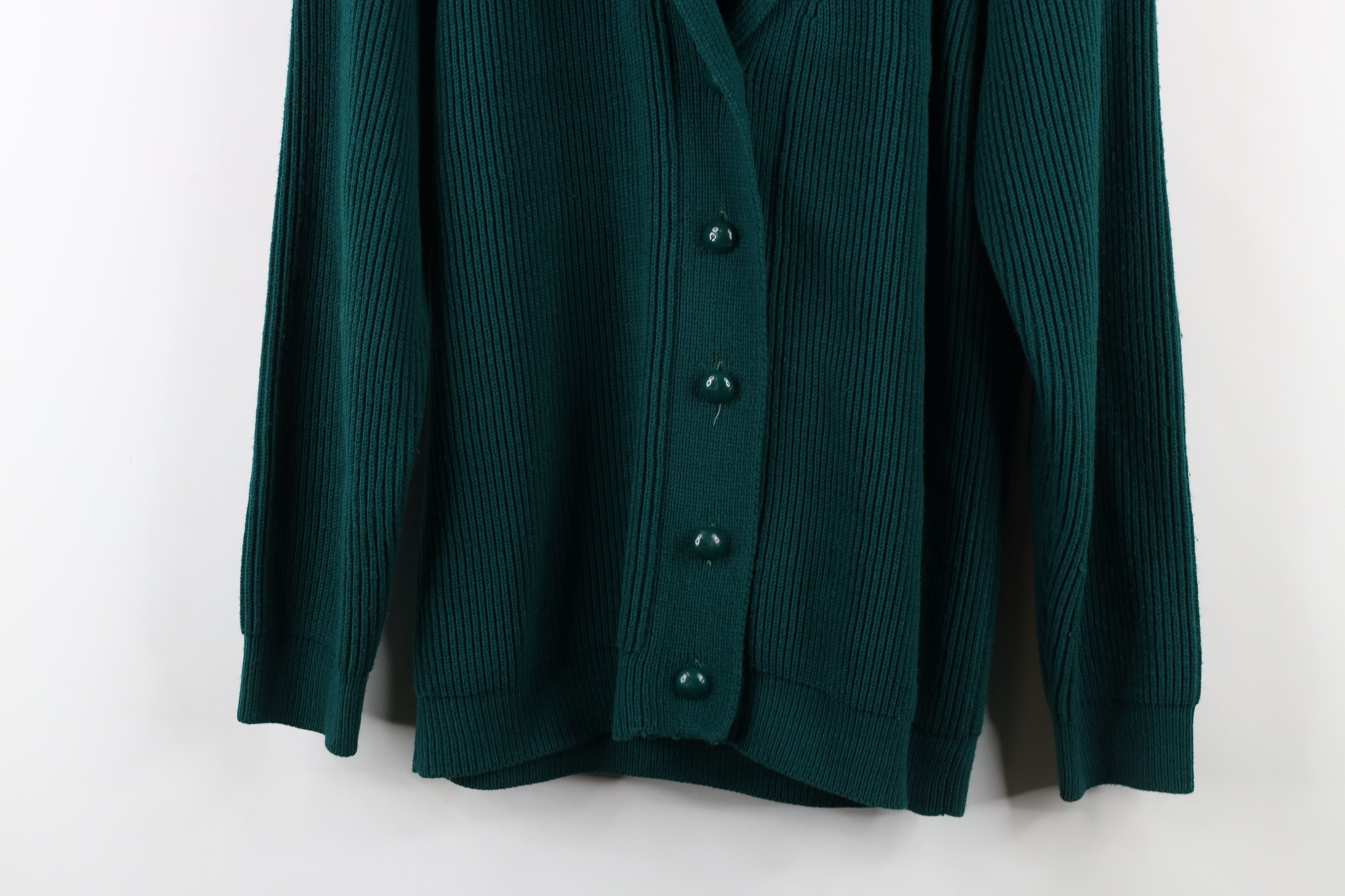 Vintage Vintage 70s Streetwear Ribbed Knit Shawl Cardigan Sweater Size L / US 10 / IT 46 - 3 Thumbnail
