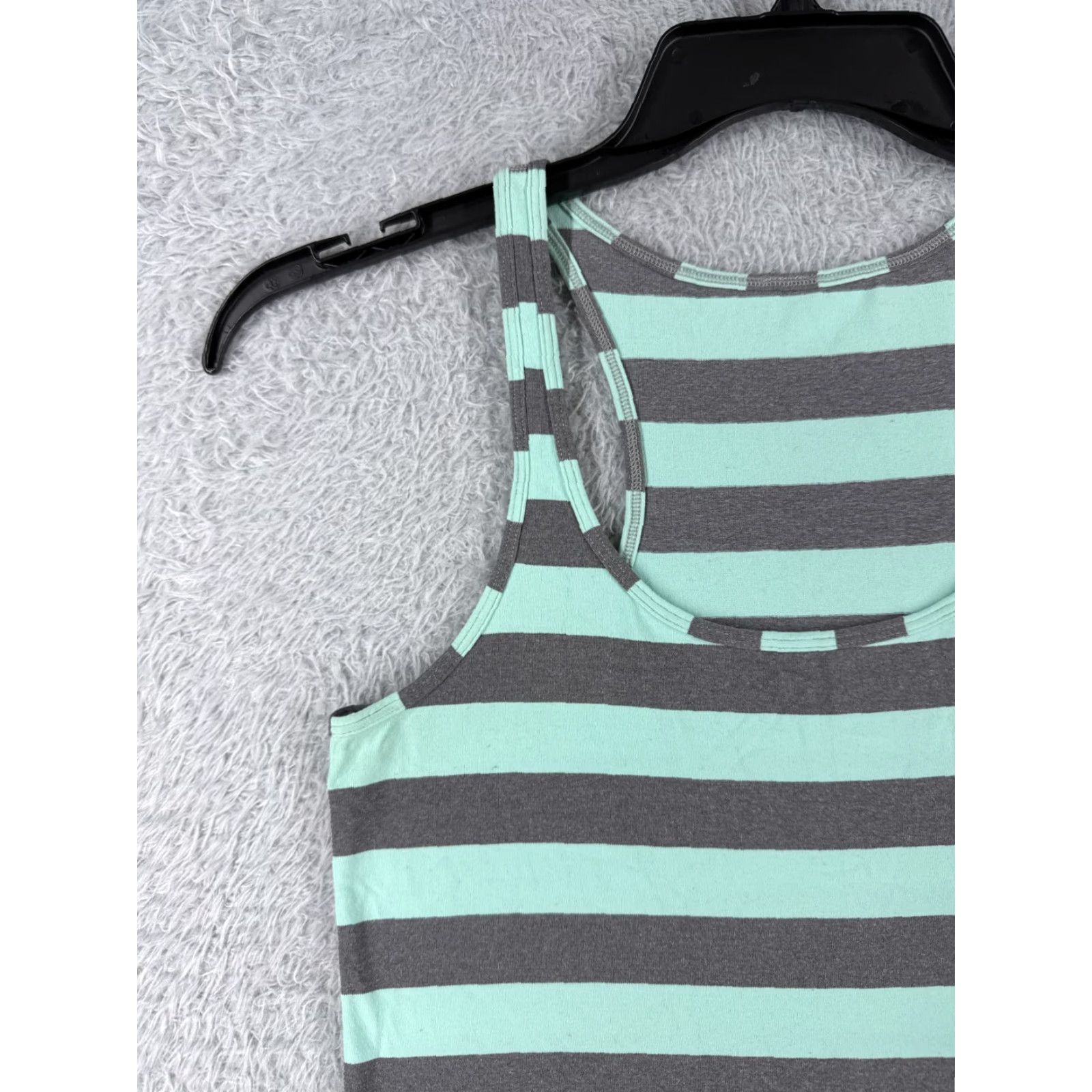 Lululemon Lululemon Shirt Women 4 Teal Gray Stripe Refresh Racer Tank Luon Light W1I09S Size S / US 4 / IT 40 - 3 Thumbnail