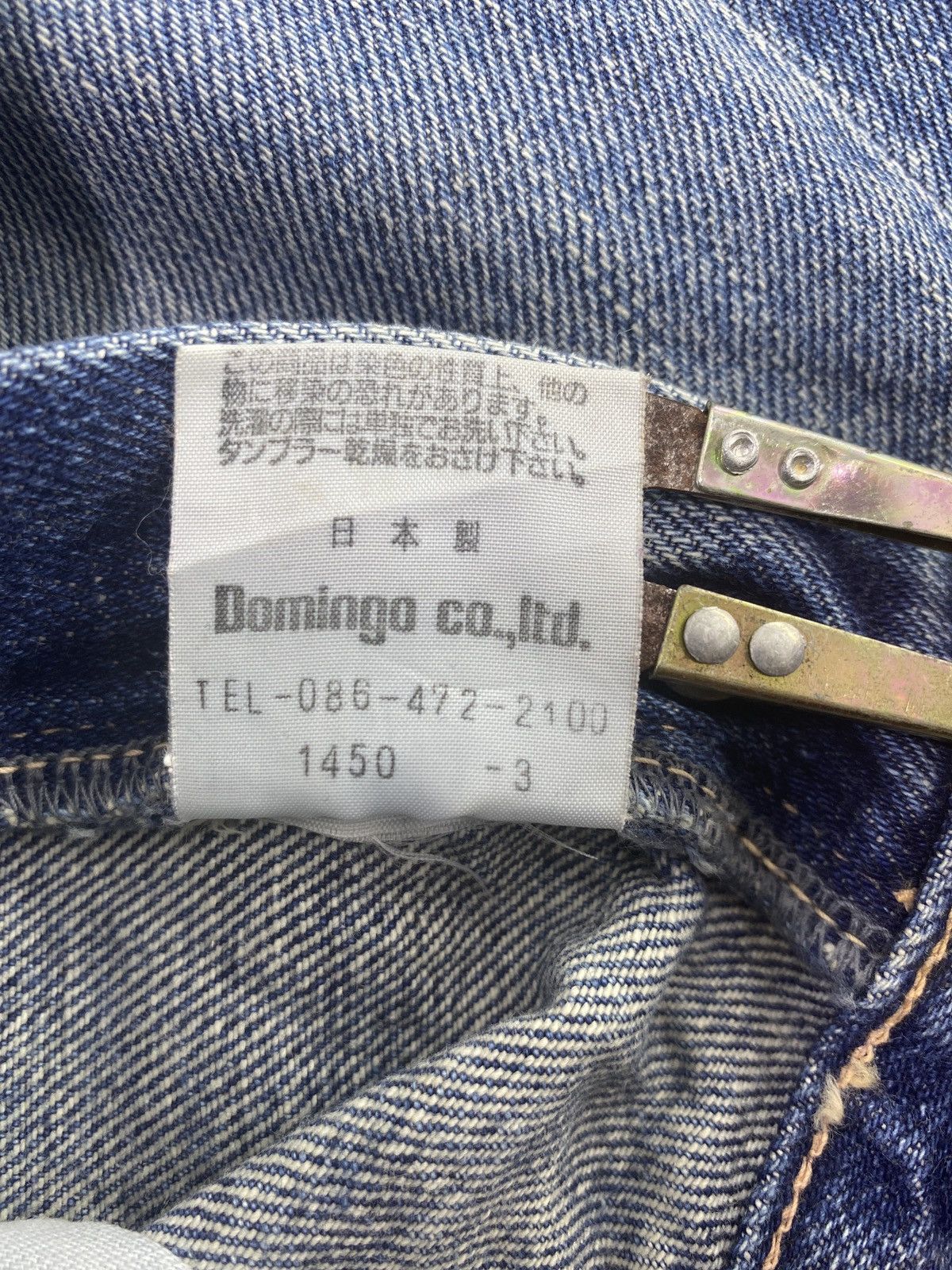 Japanese Brand Japanese Brand Domingo DMG Blue Wash Jeans-J854 Size 31" - 8 Thumbnail