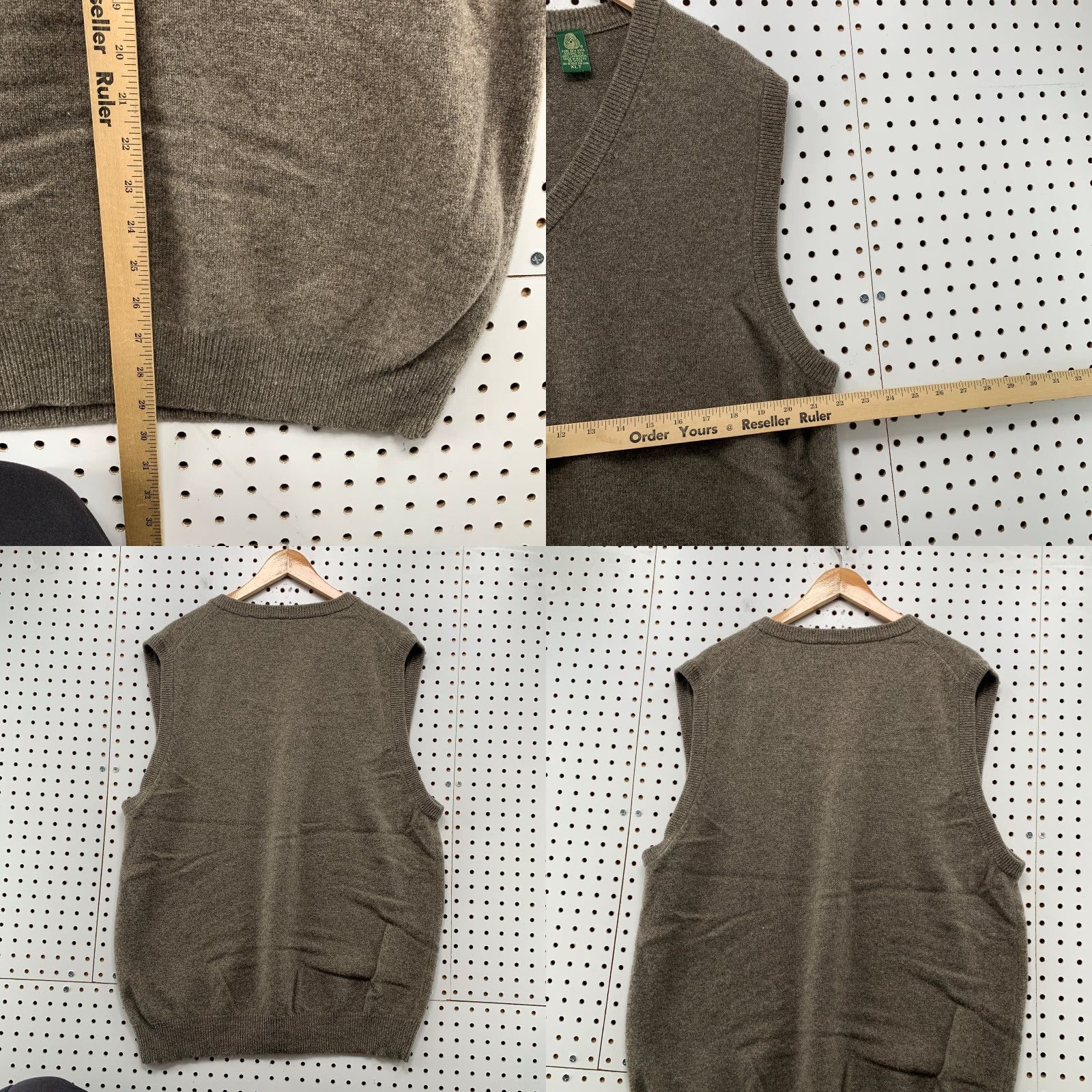 Vintage VINTAGE Clubfellow Sweater Vest Mens XL Tall 100% Lambswool Brown Wool Knit V-Neck Sleeveless Size US XL / EU 56 / 4 - 8 Thumbnail