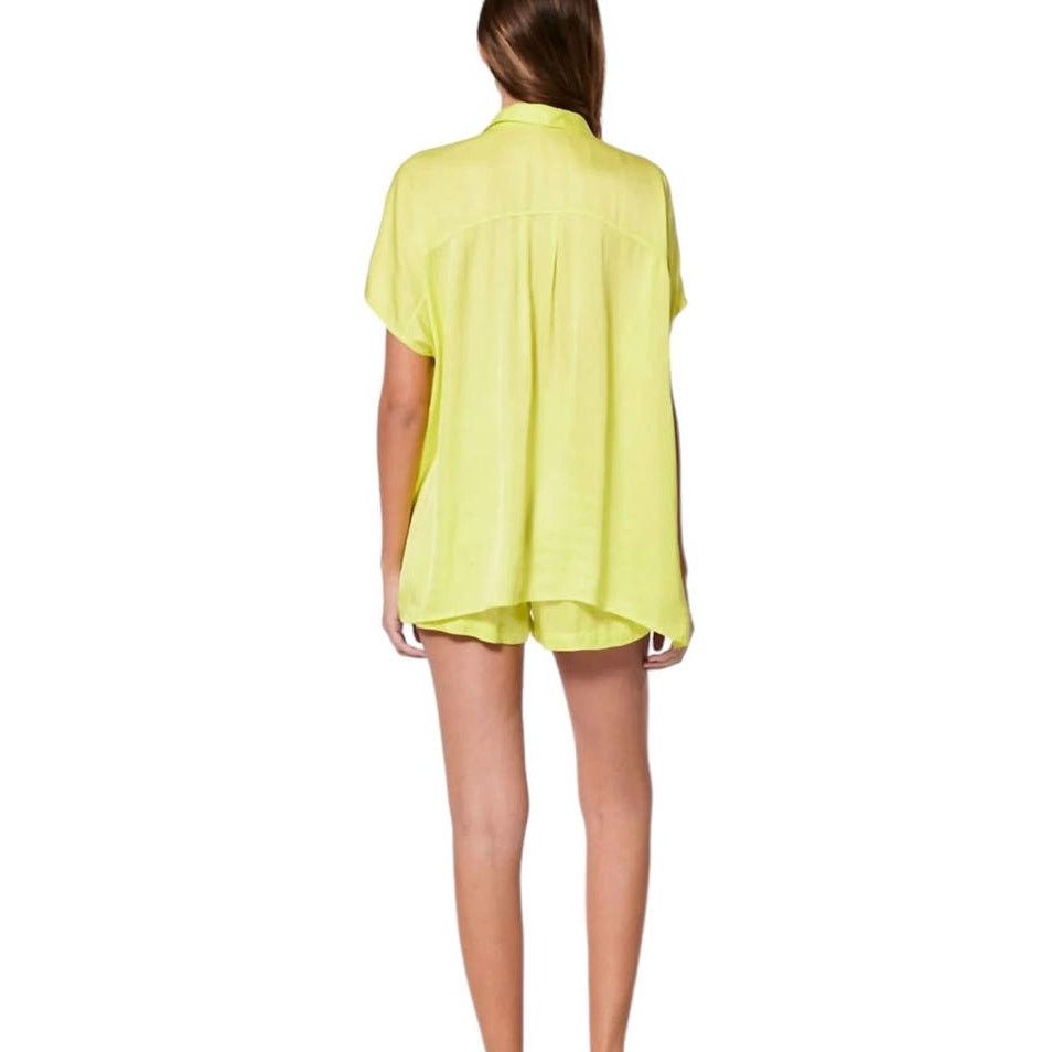 Young Fabulous & Broke Young Fabulous & Broke Small Silky Green Button Up Blouse Size S / US 4 / IT 40 - 3 Thumbnail